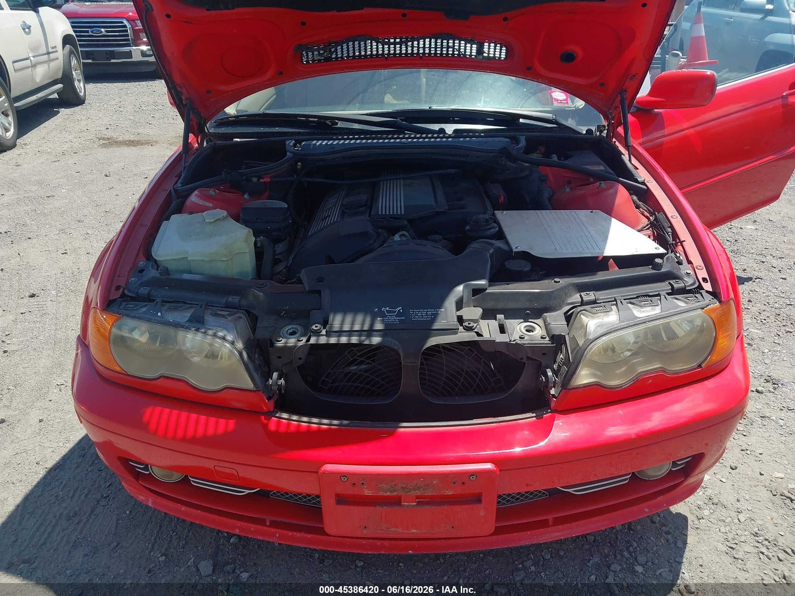 2001 Bmw 330ci   Красный vin: WBABN53441JU31388