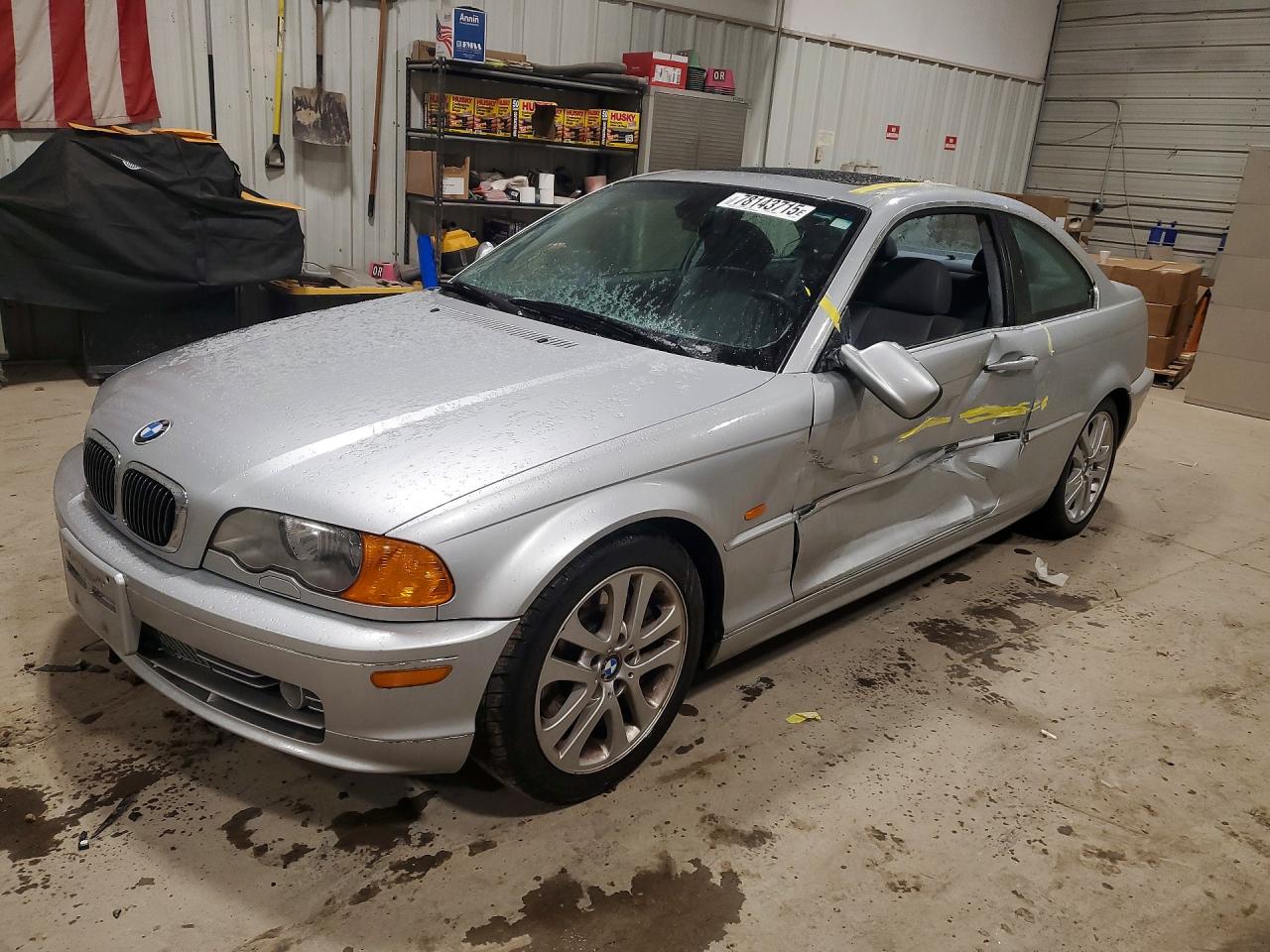 2001 Bmw 330 Ci Gray vin: WBABN53441JU34629