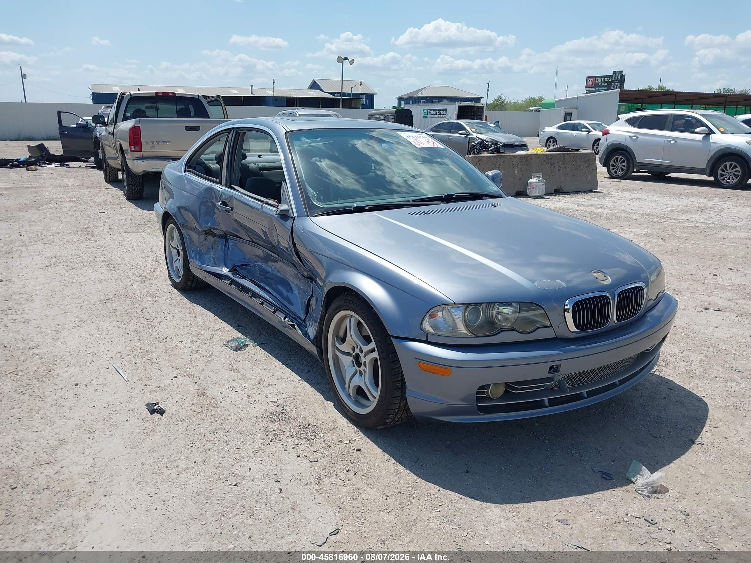 2003 Bmw 330ci   Light Blue vin: WBABN53443PH04056