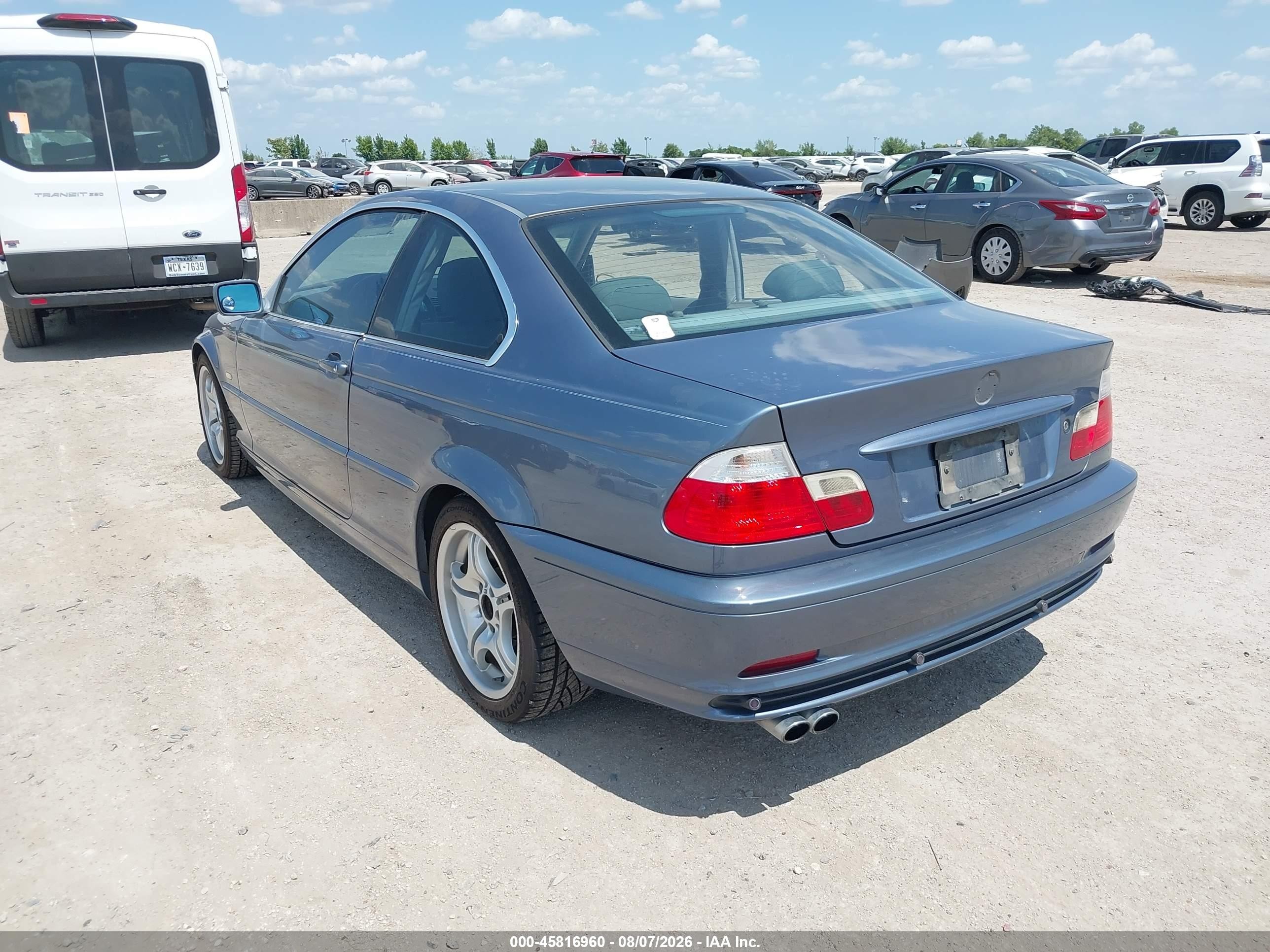 2003 Bmw 330ci   Light Blue vin: WBABN53443PH04056