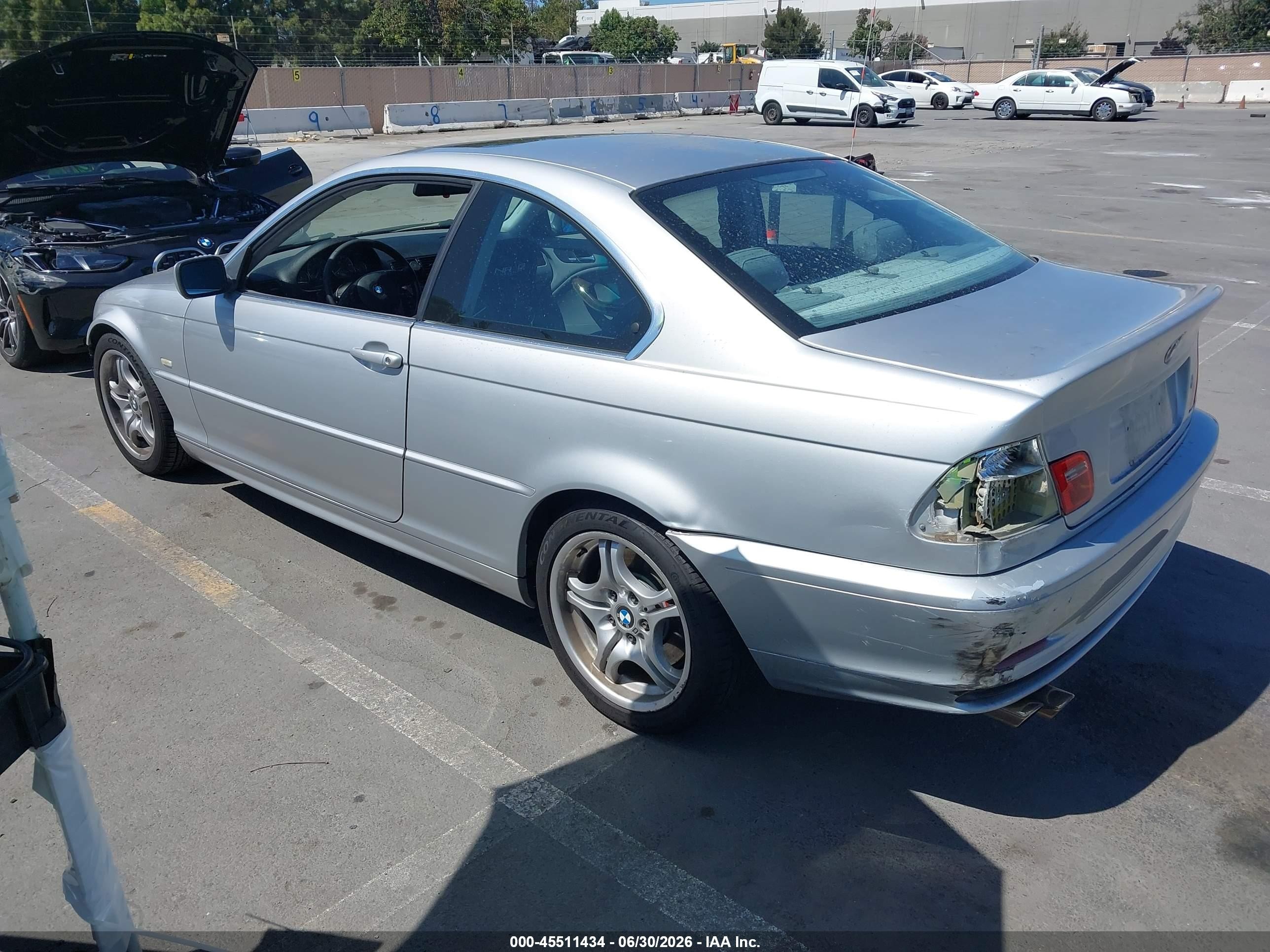 2003 Bmw 330 Ci Silver vin: WBABN534X3JU29325
