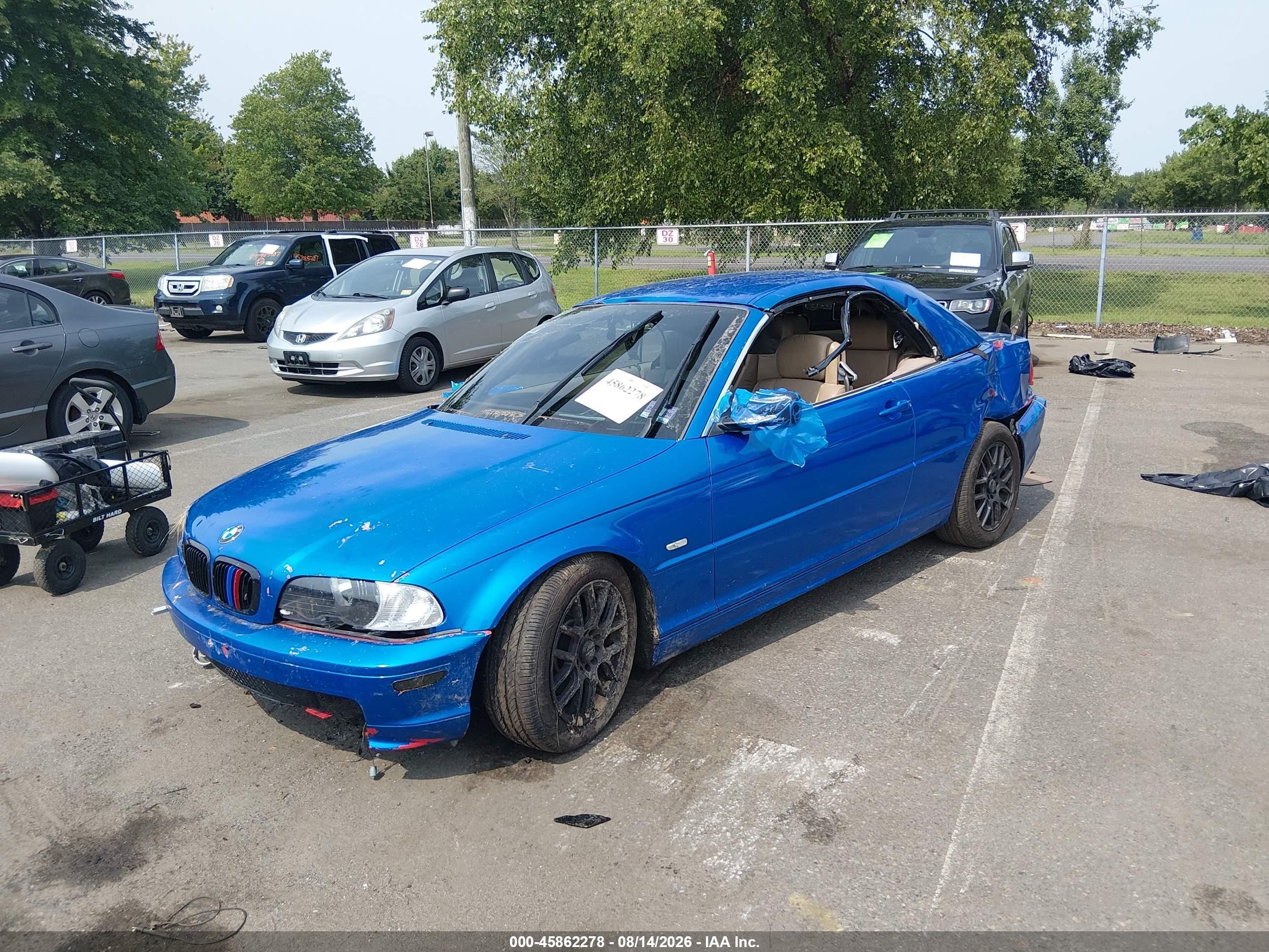 2001 Bmw 325ci   Синий vin: WBABS33401JY54398