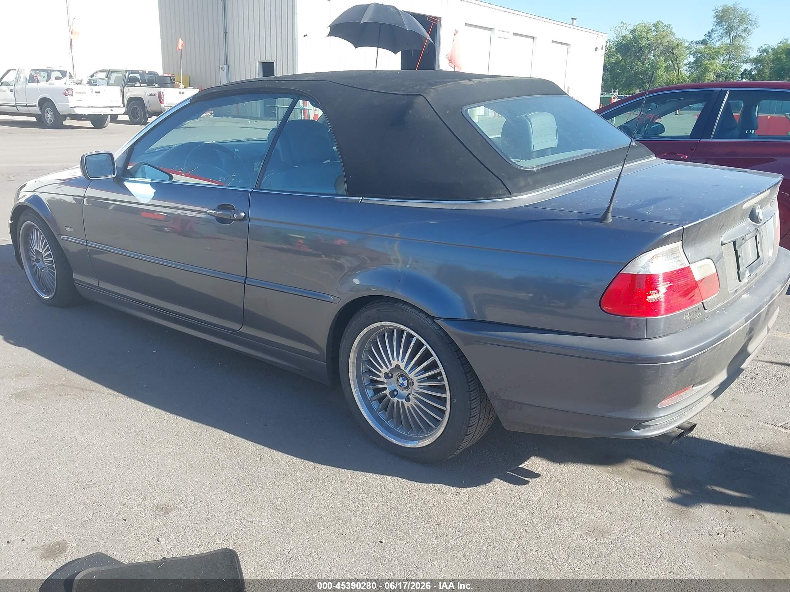 2002 Bmw 3 Series 325ci Blue vin: WBABS33402PG88269