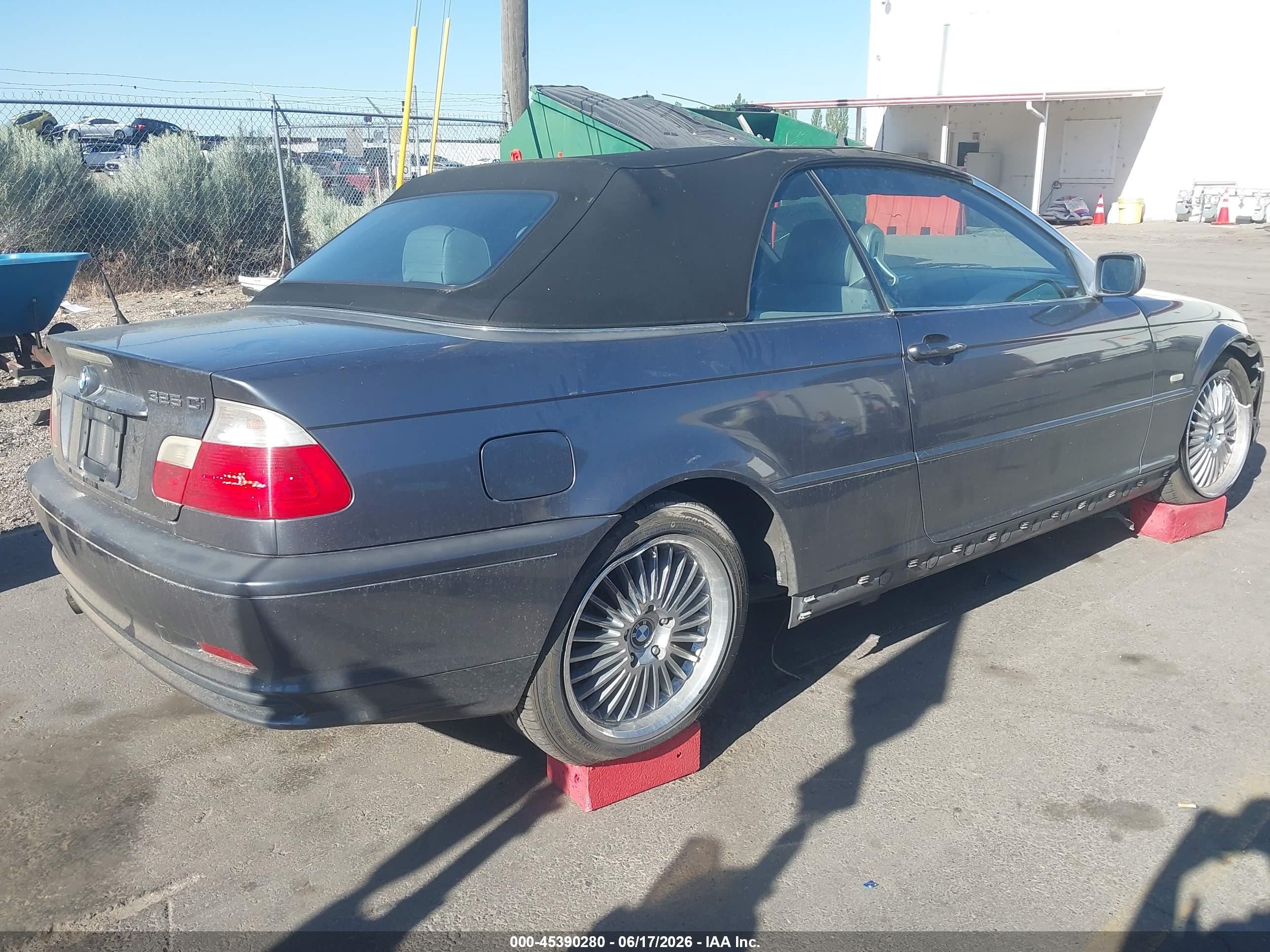 2002 Bmw 3 Series 325ci Blue vin: WBABS33402PG88269