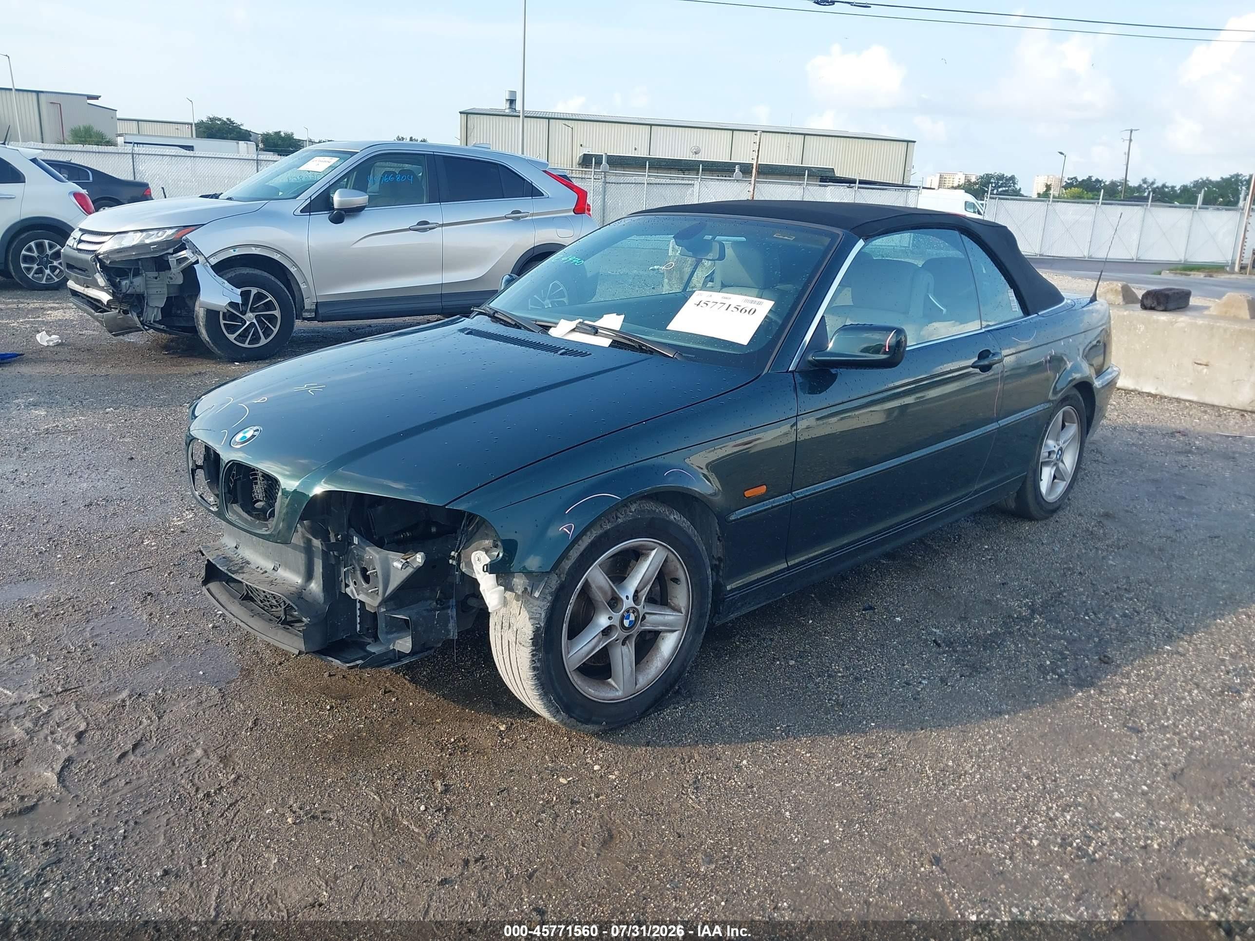2003 Bmw 325ci   Green vin: WBABS33403PG90220