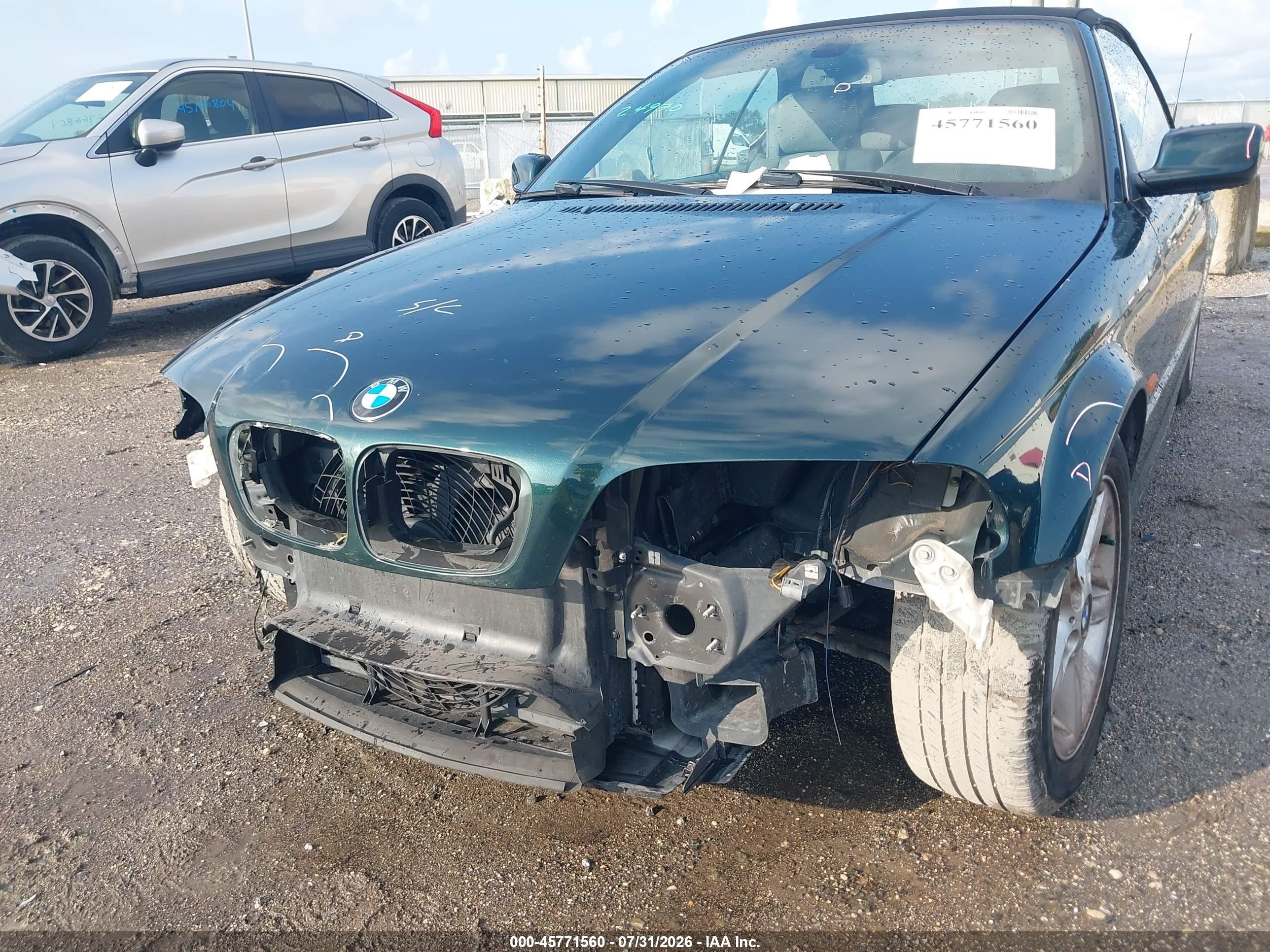2003 Bmw 325ci   Green vin: WBABS33403PG90220