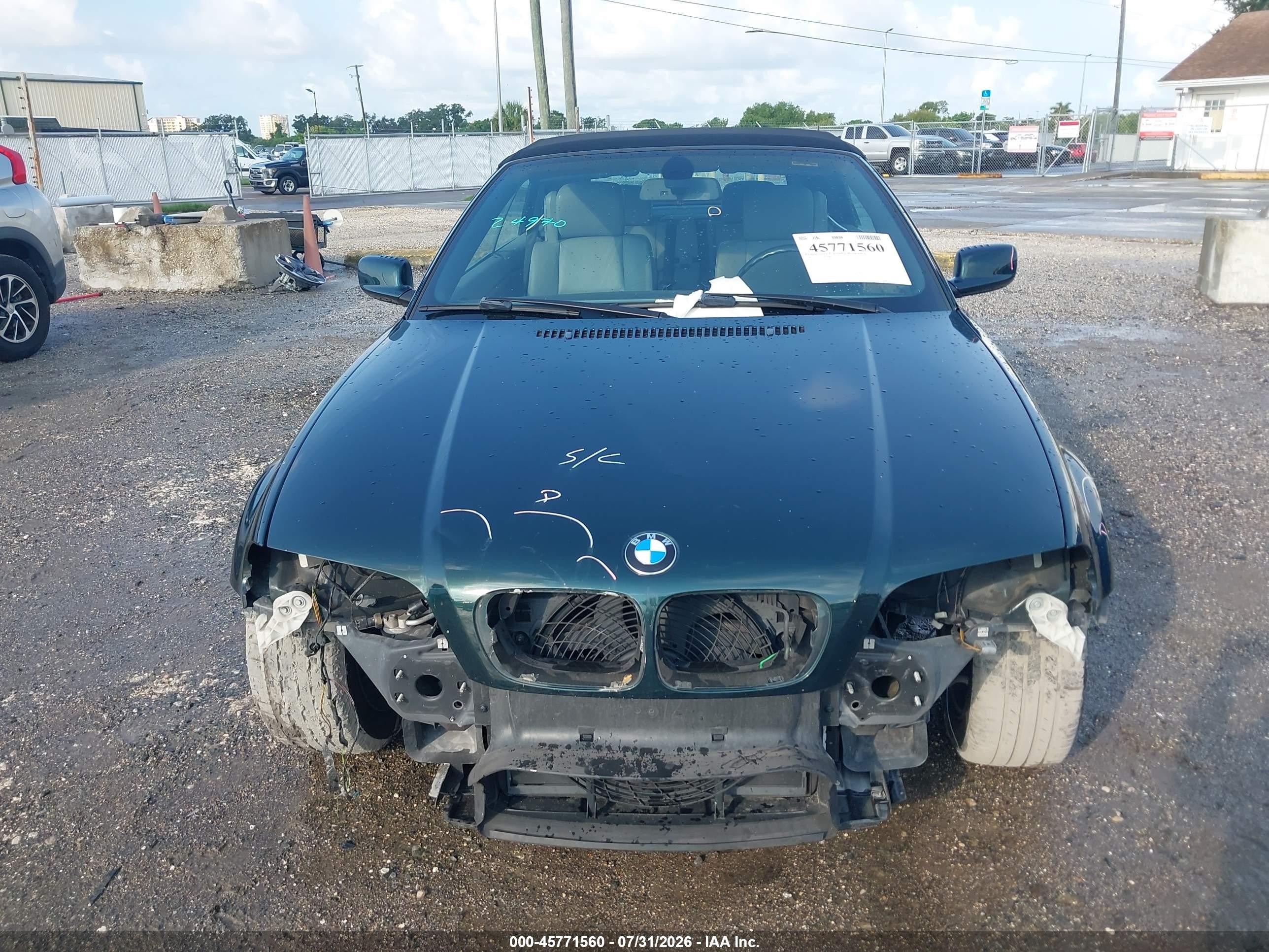 2003 Bmw 325ci   Green vin: WBABS33403PG90220