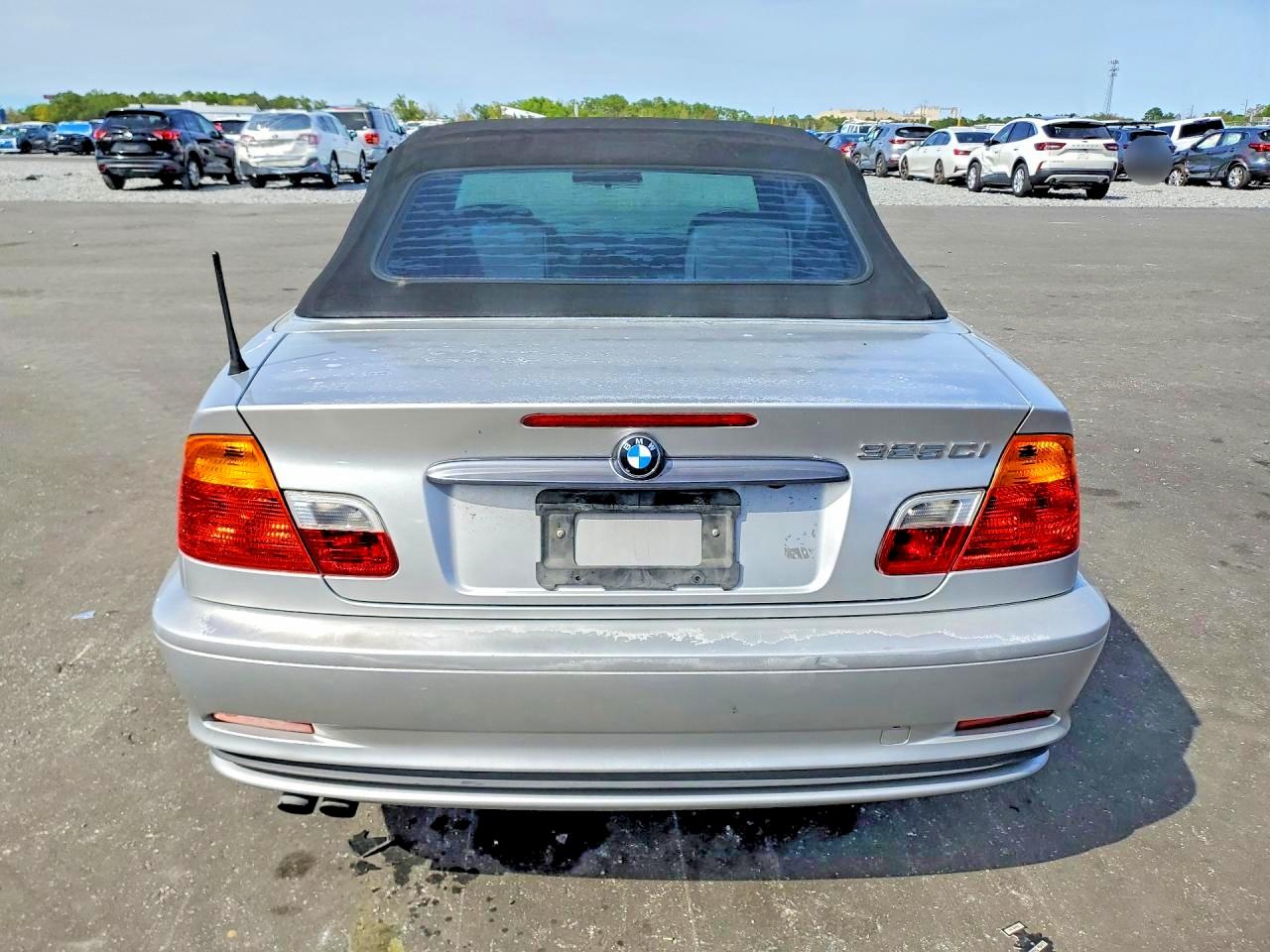 2001 Bmw 325 Ci Silver vin: WBABS33421JY55925