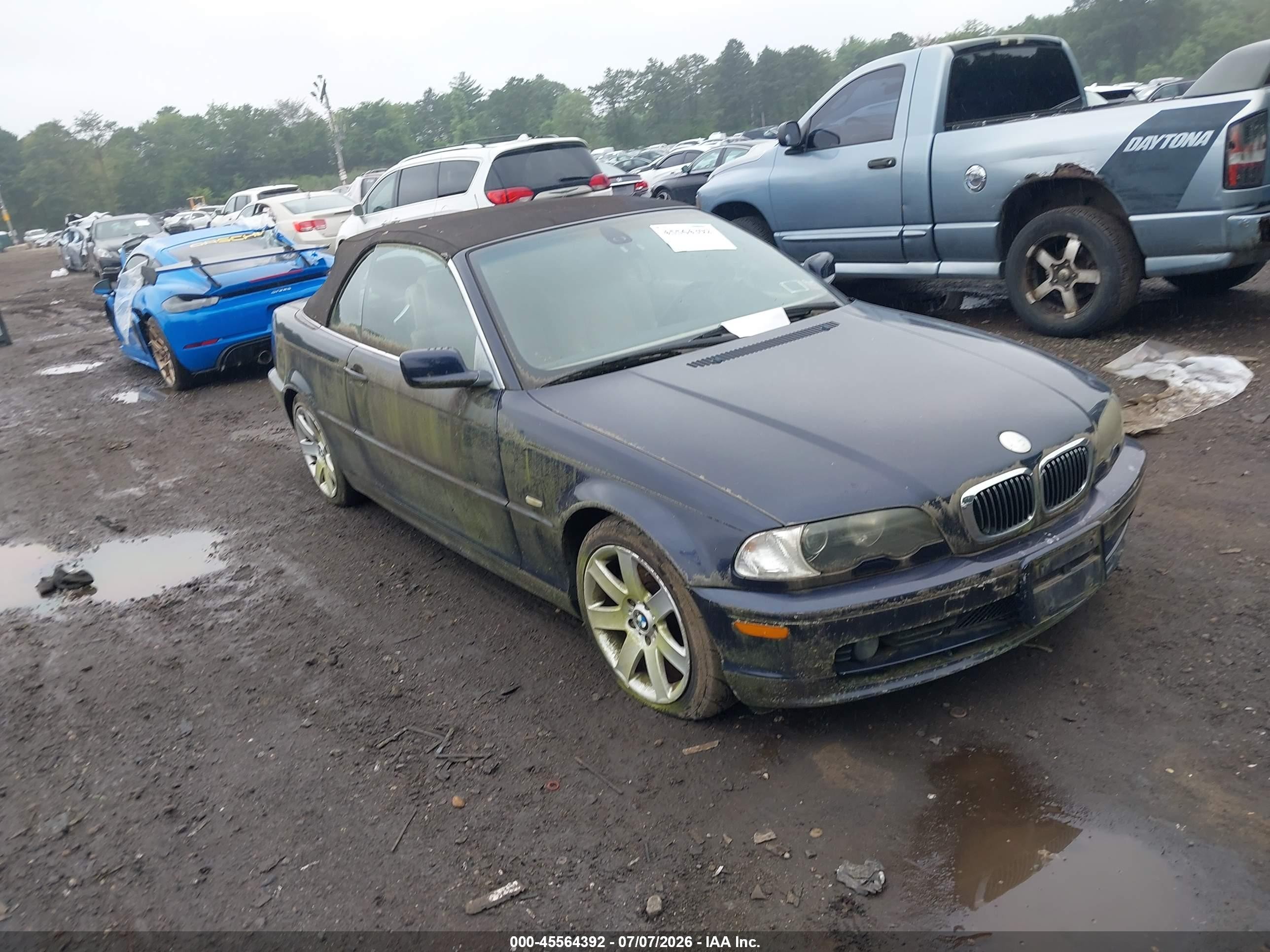 2003 Bmw 3 Series 325ci Blue vin: WBABS33433PG92530