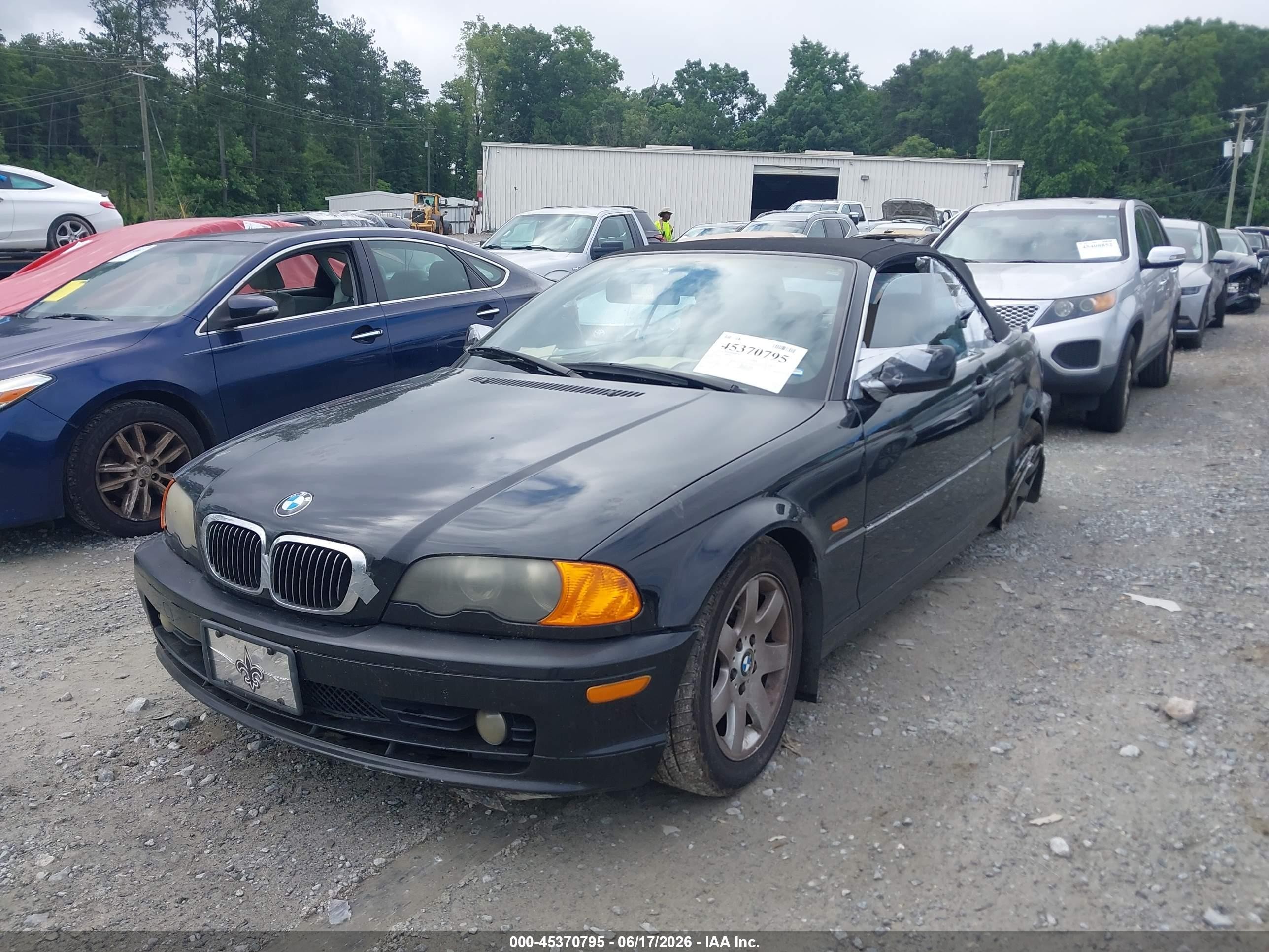 2001 Bmw 325ci Black vin: WBABS33441JY52167