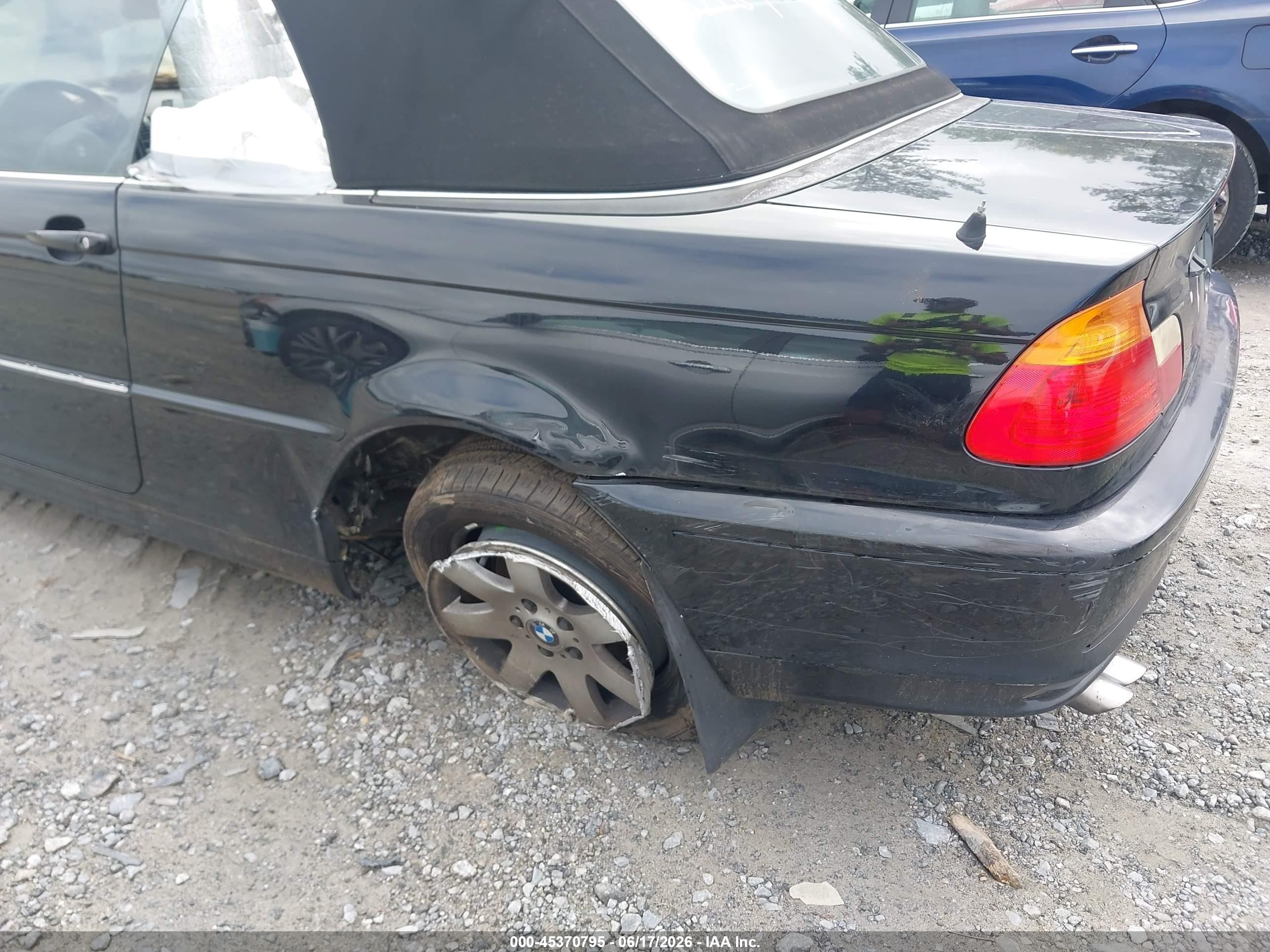 2001 Bmw 325ci Black vin: WBABS33441JY52167