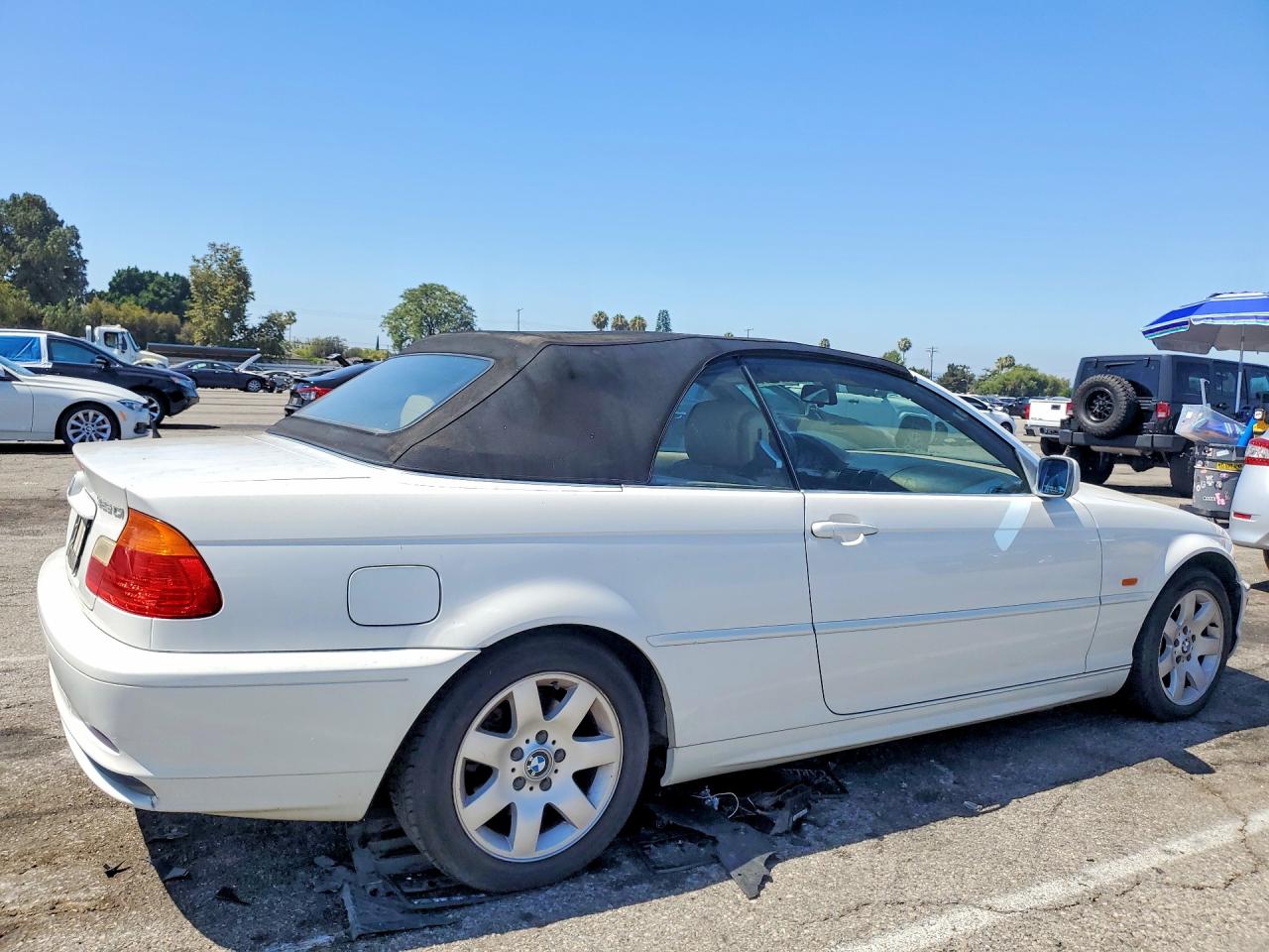 2001 Bmw 325 Ci White vin: WBABS33441JY52797