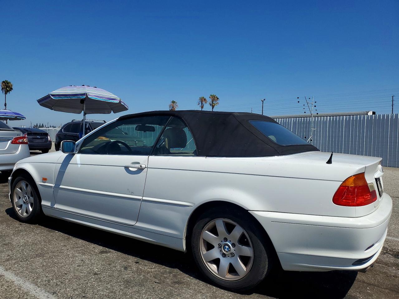 2001 Bmw 325 Ci White vin: WBABS33441JY52797