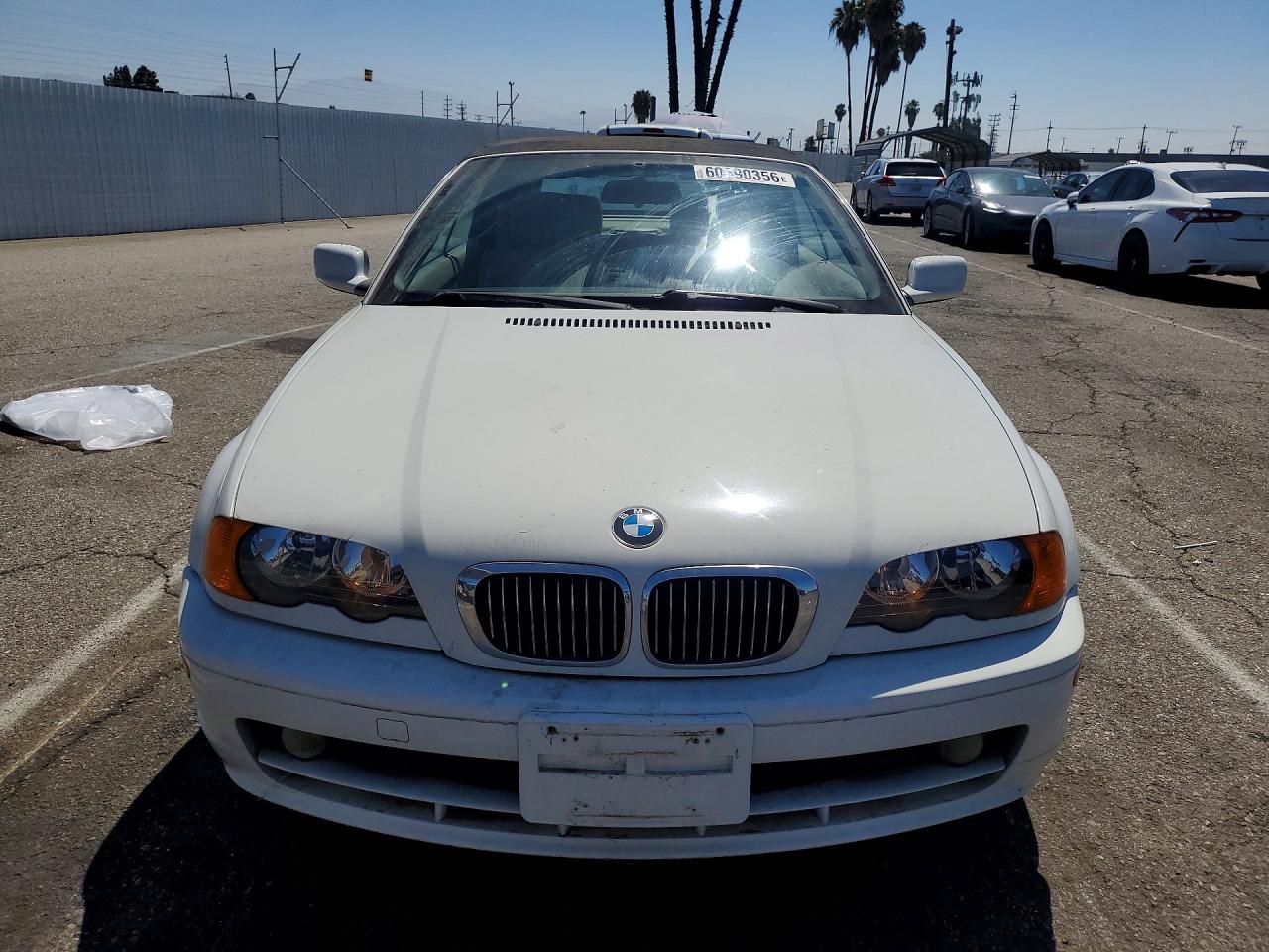 2001 Bmw 325 Ci White vin: WBABS33441JY52797