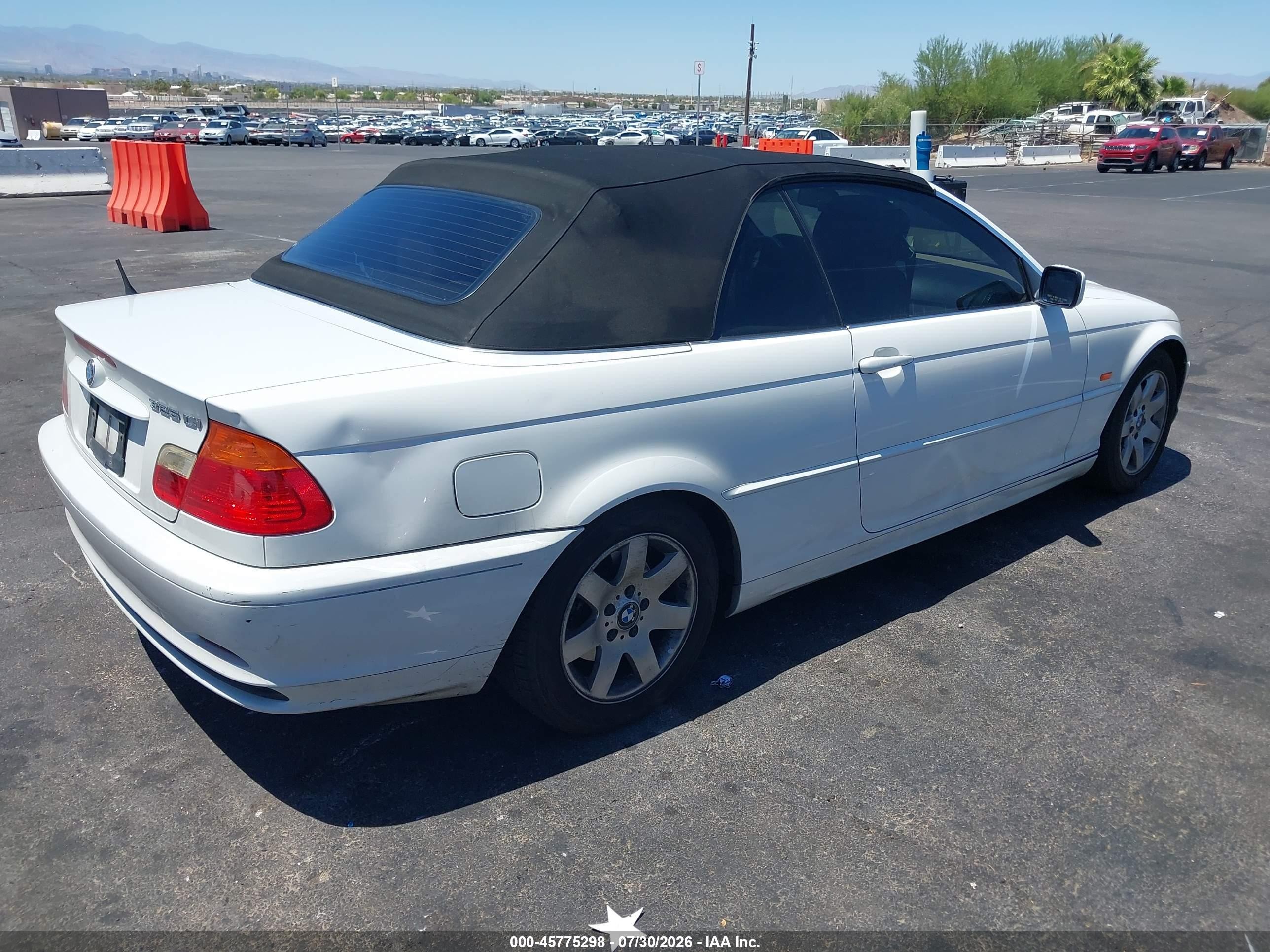 2001 Bmw 325ci   White vin: WBABS33441JY55246