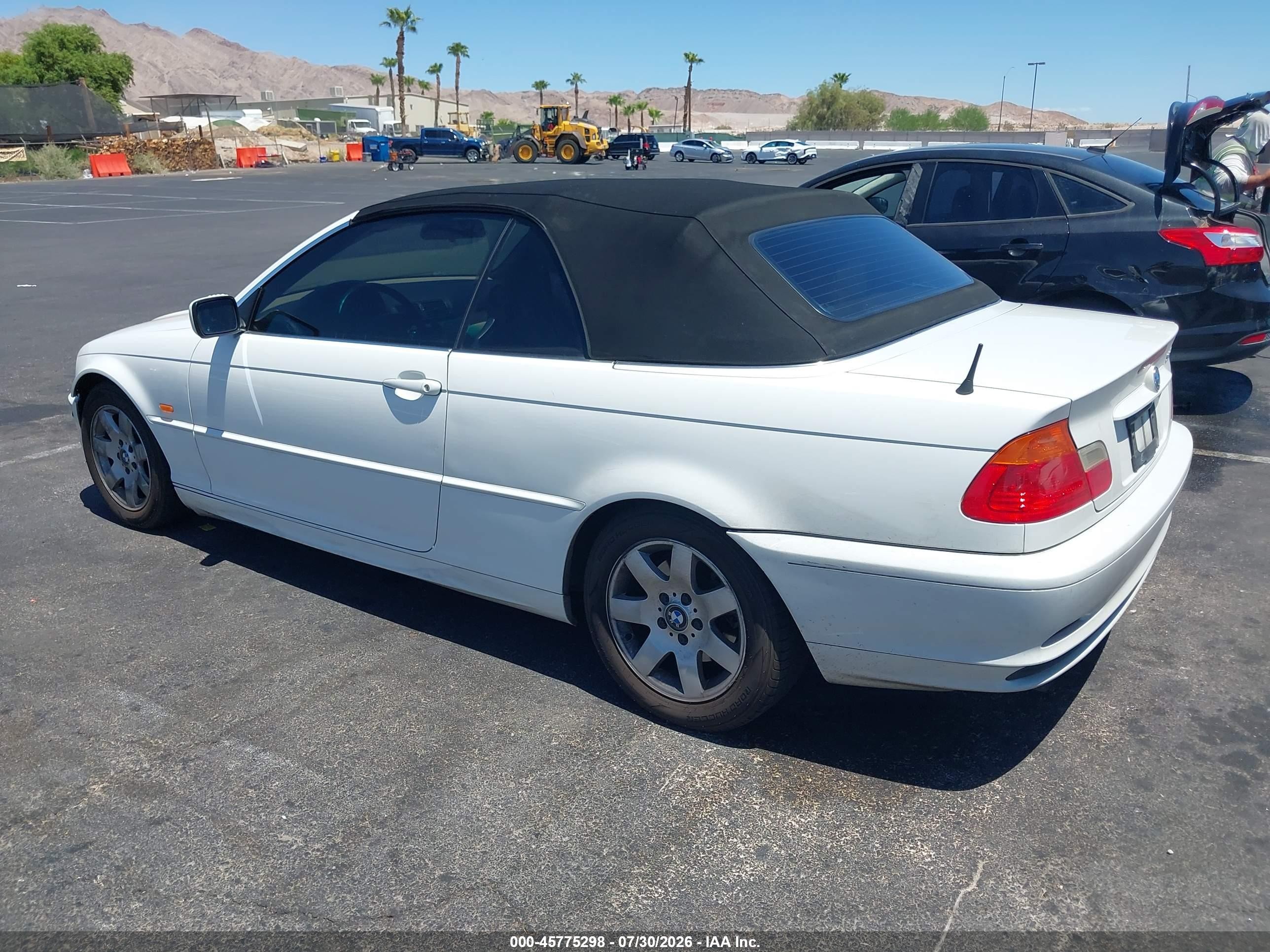 2001 Bmw 325ci   White vin: WBABS33441JY55246