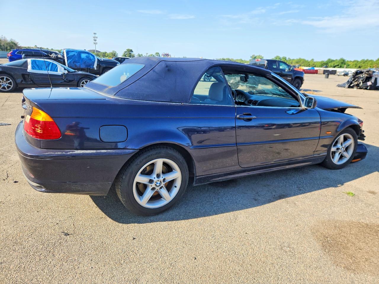 2002 Bmw 325 Ci Blue vin: WBABS33442PG84290