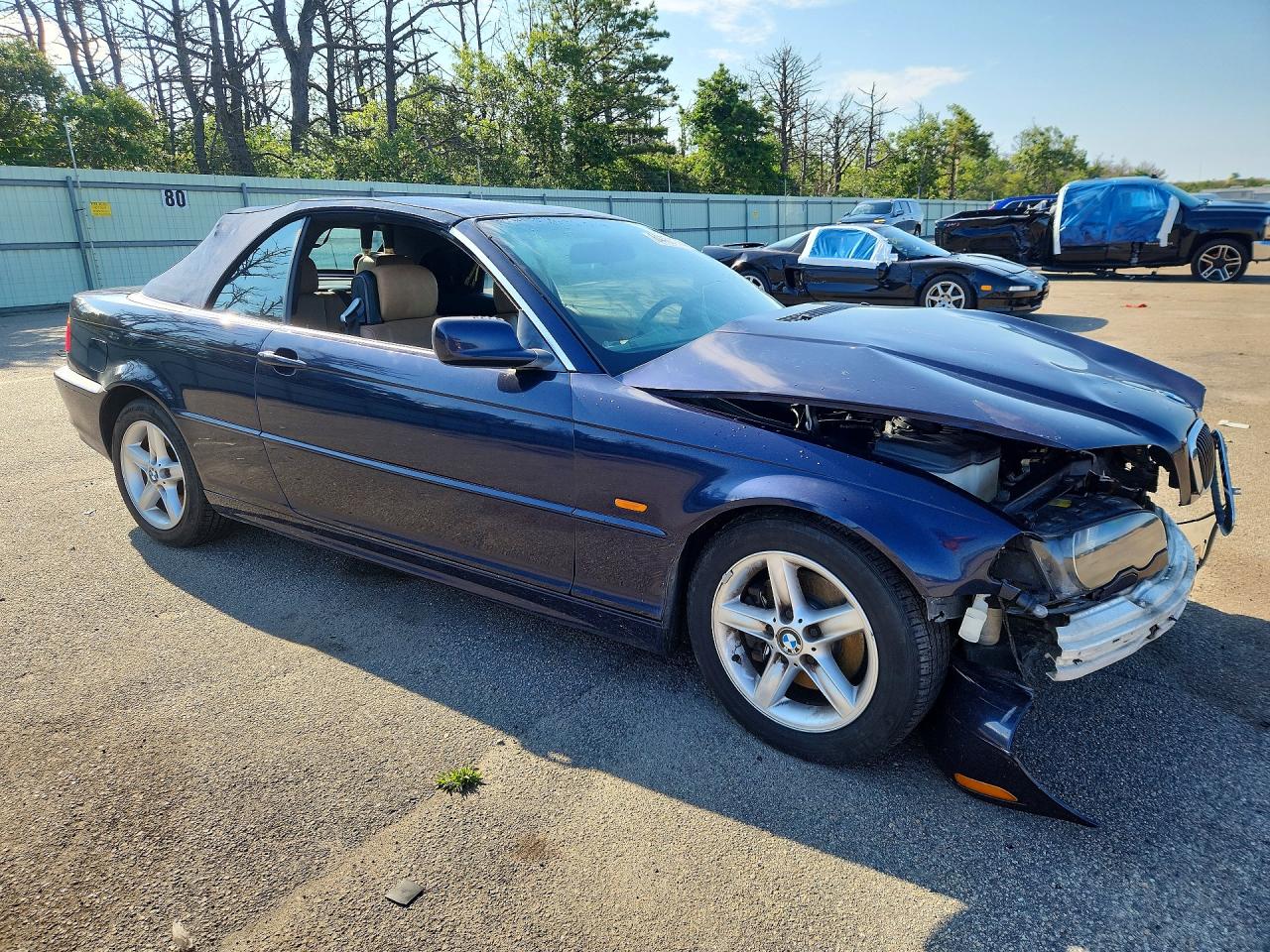 2002 Bmw 325 Ci Blue vin: WBABS33442PG84290