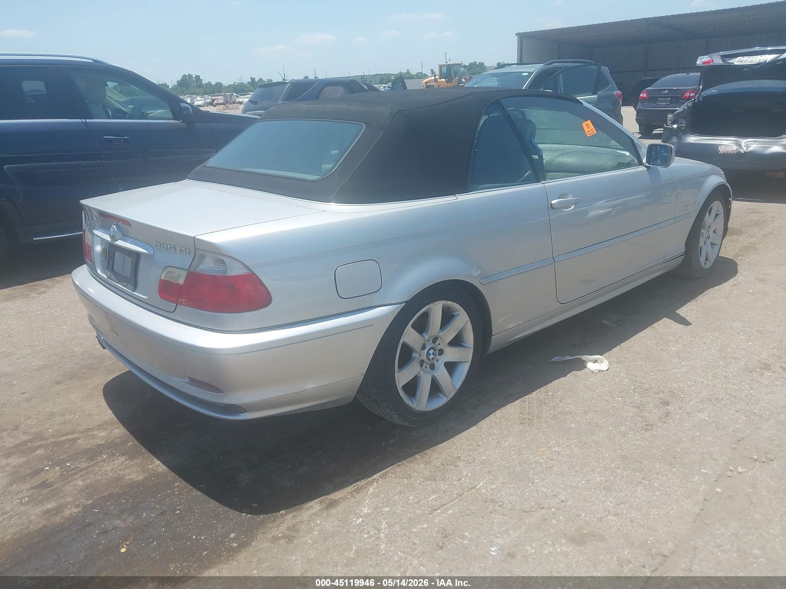 2002 Bmw 325ci   Серебряный vin: WBABS33442PG84497