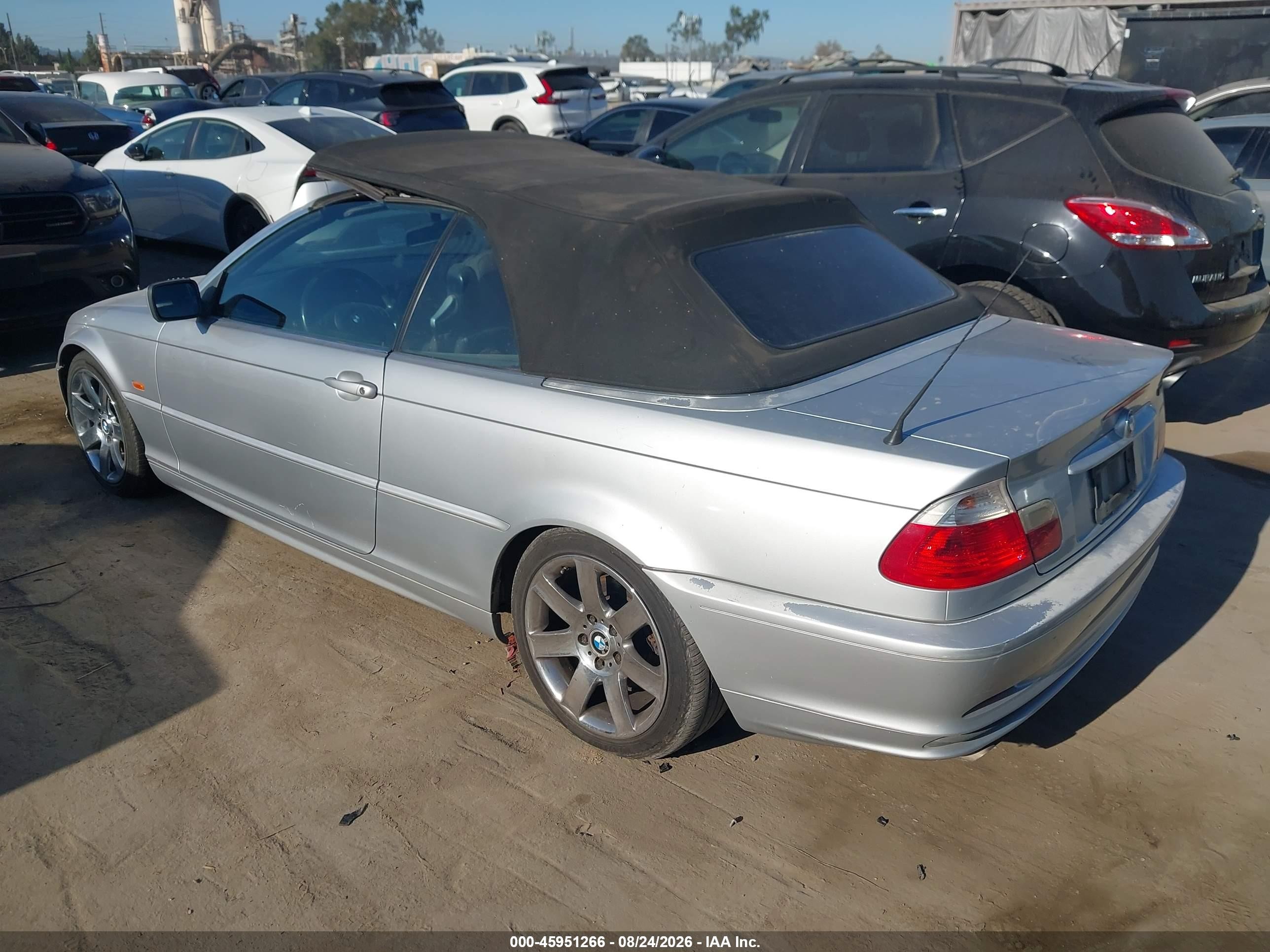 2001 Bmw 325ci   Silver vin: WBABS33451JY52937