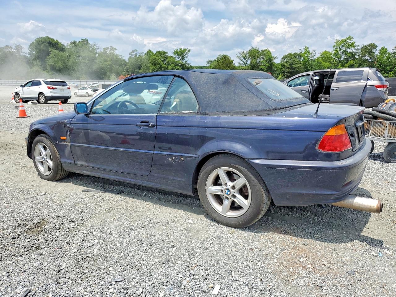 2002 Bmw 325 Ci Синий vin: WBABS33452JY42300