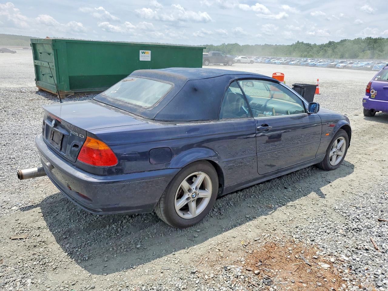 2002 Bmw 325 Ci Синий vin: WBABS33452JY42300