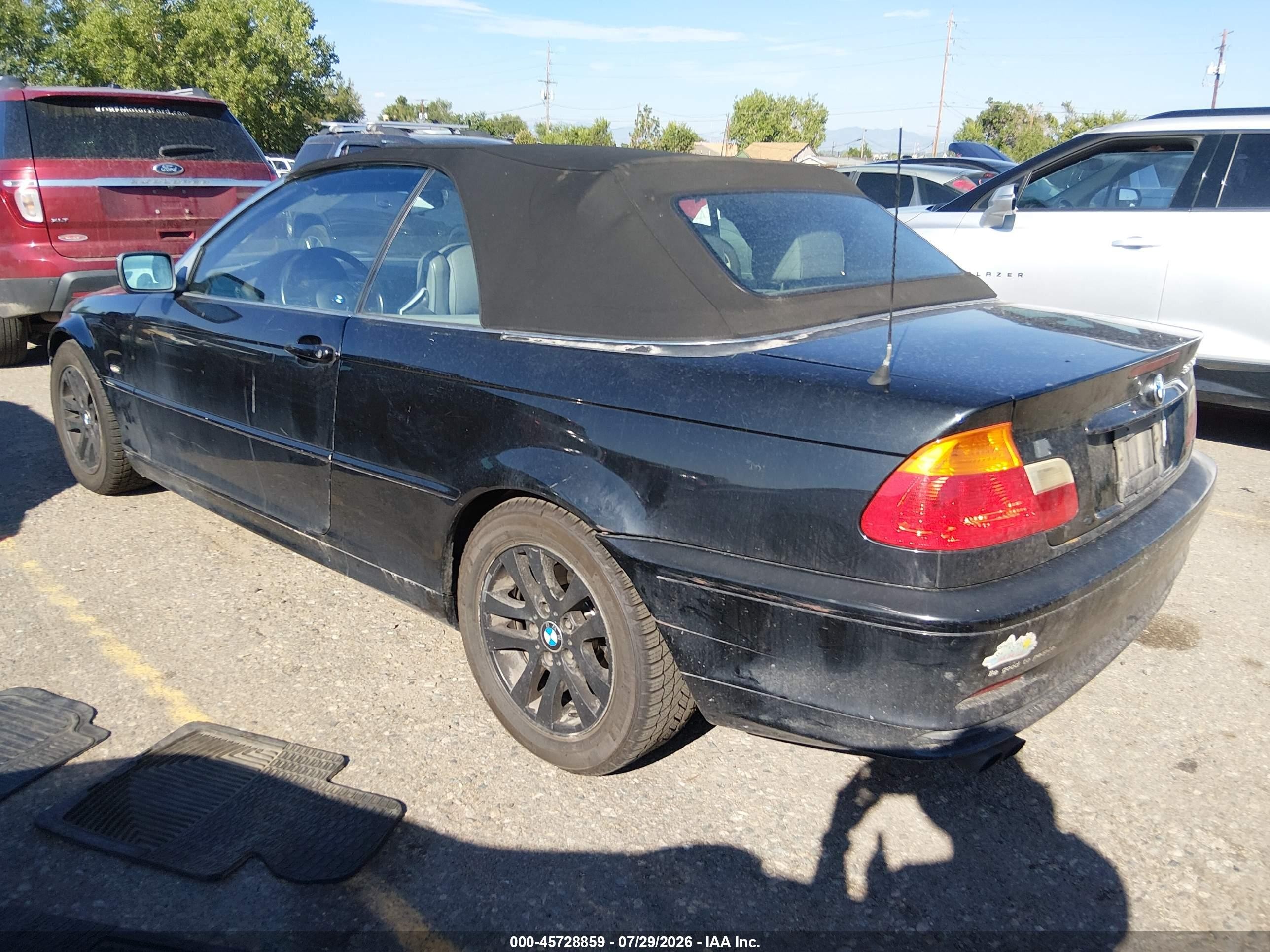 2002 Bmw 325ci   Black vin: WBABS33452PG87571