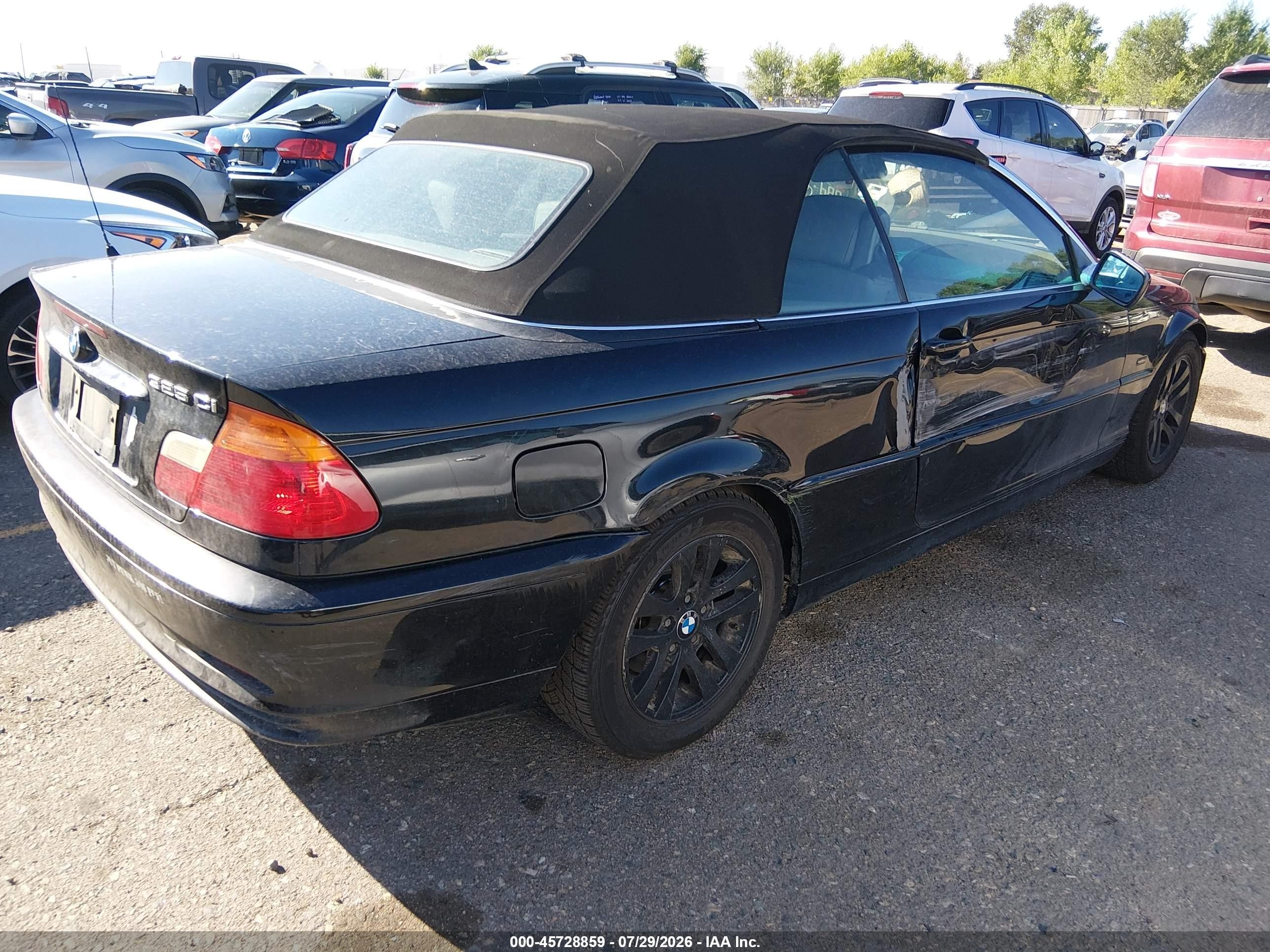 2002 Bmw 325ci   Black vin: WBABS33452PG87571