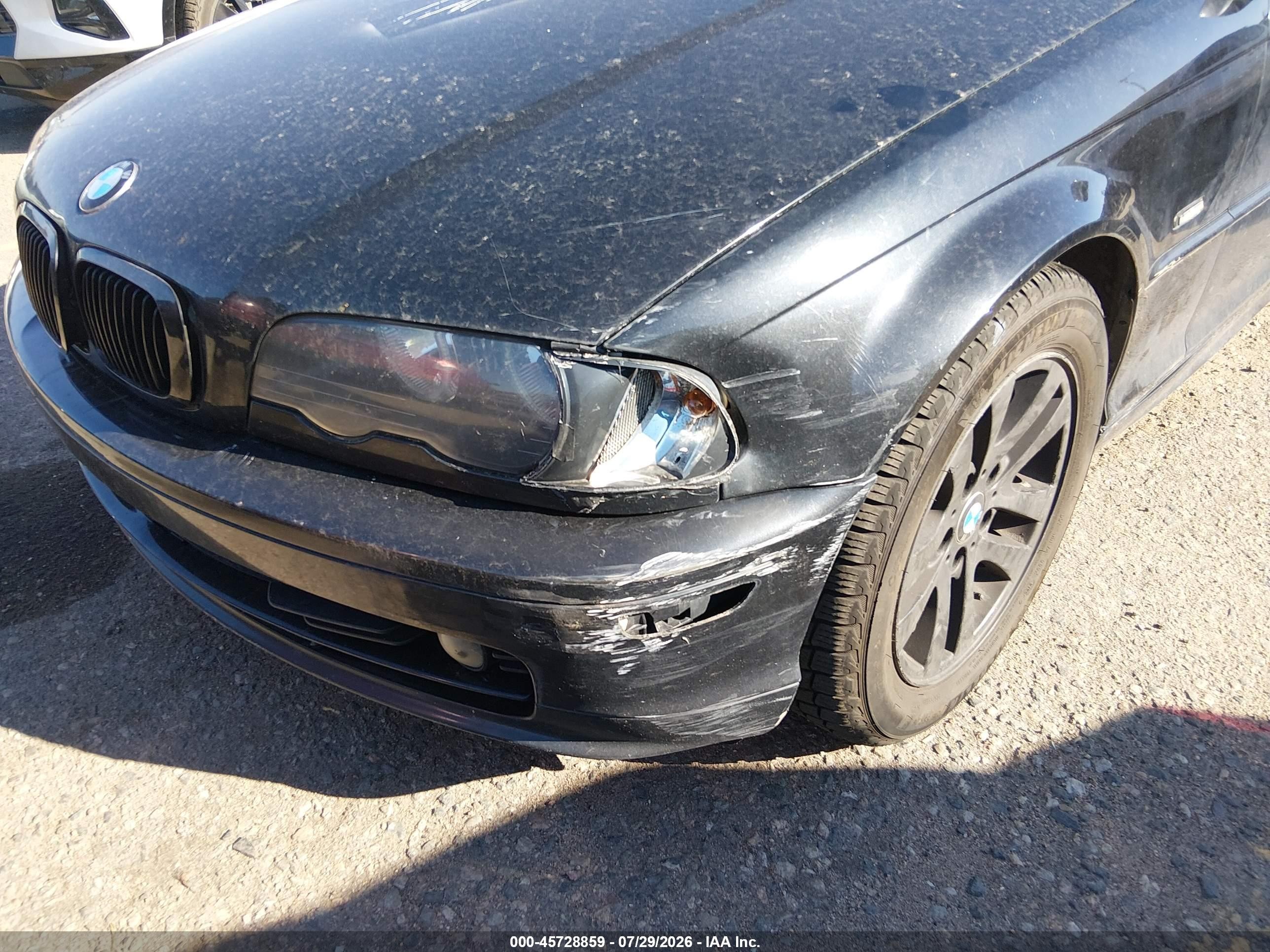 2002 Bmw 325ci   Black vin: WBABS33452PG87571