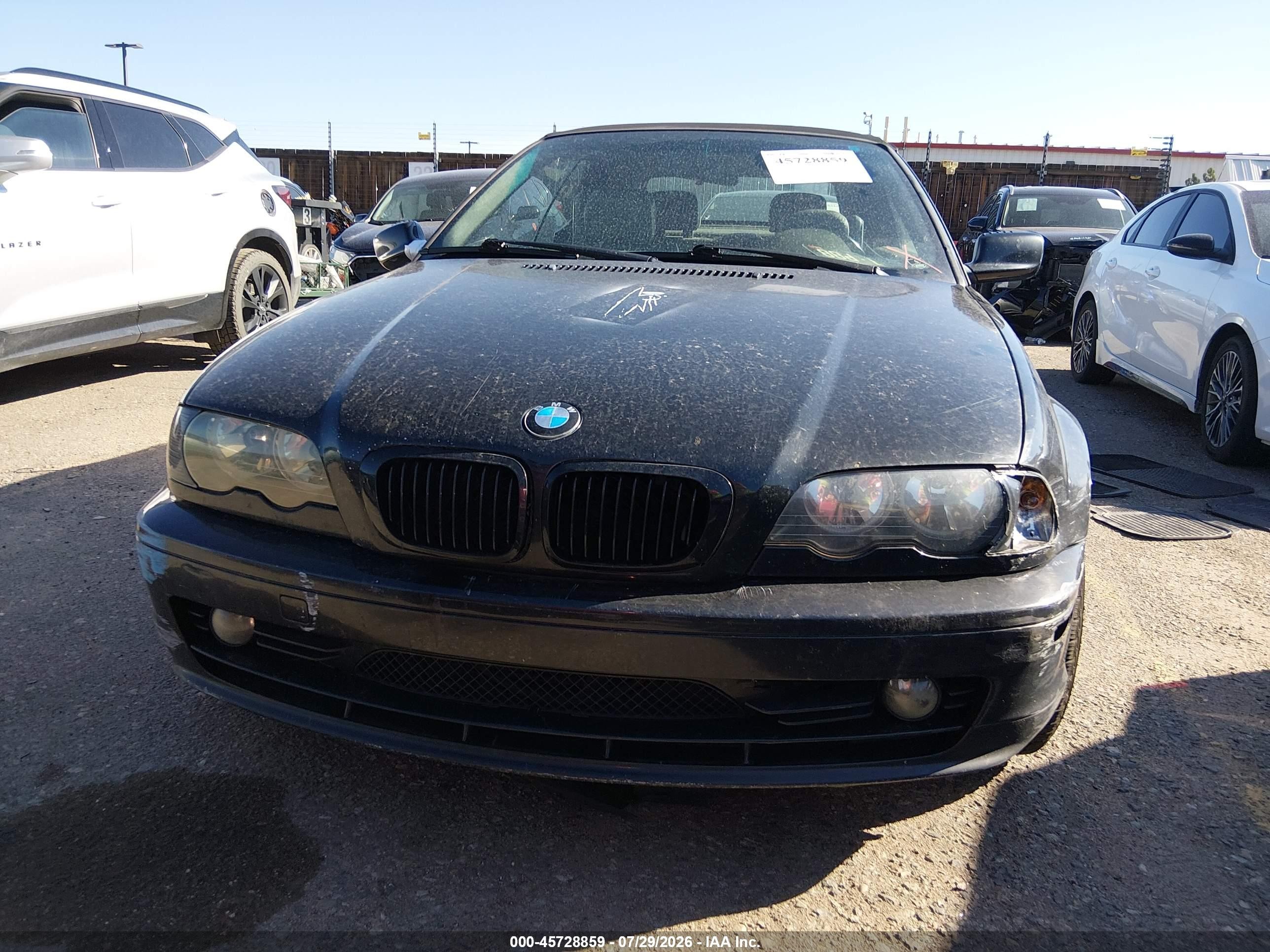 2002 Bmw 325ci   Black vin: WBABS33452PG87571