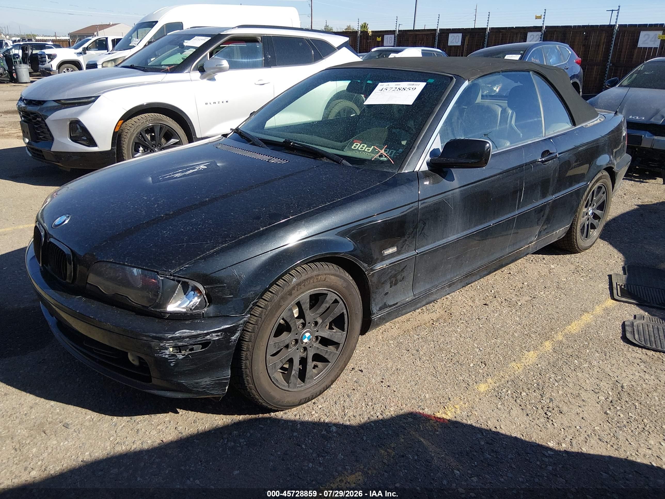 2002 Bmw 325ci   Black vin: WBABS33452PG87571