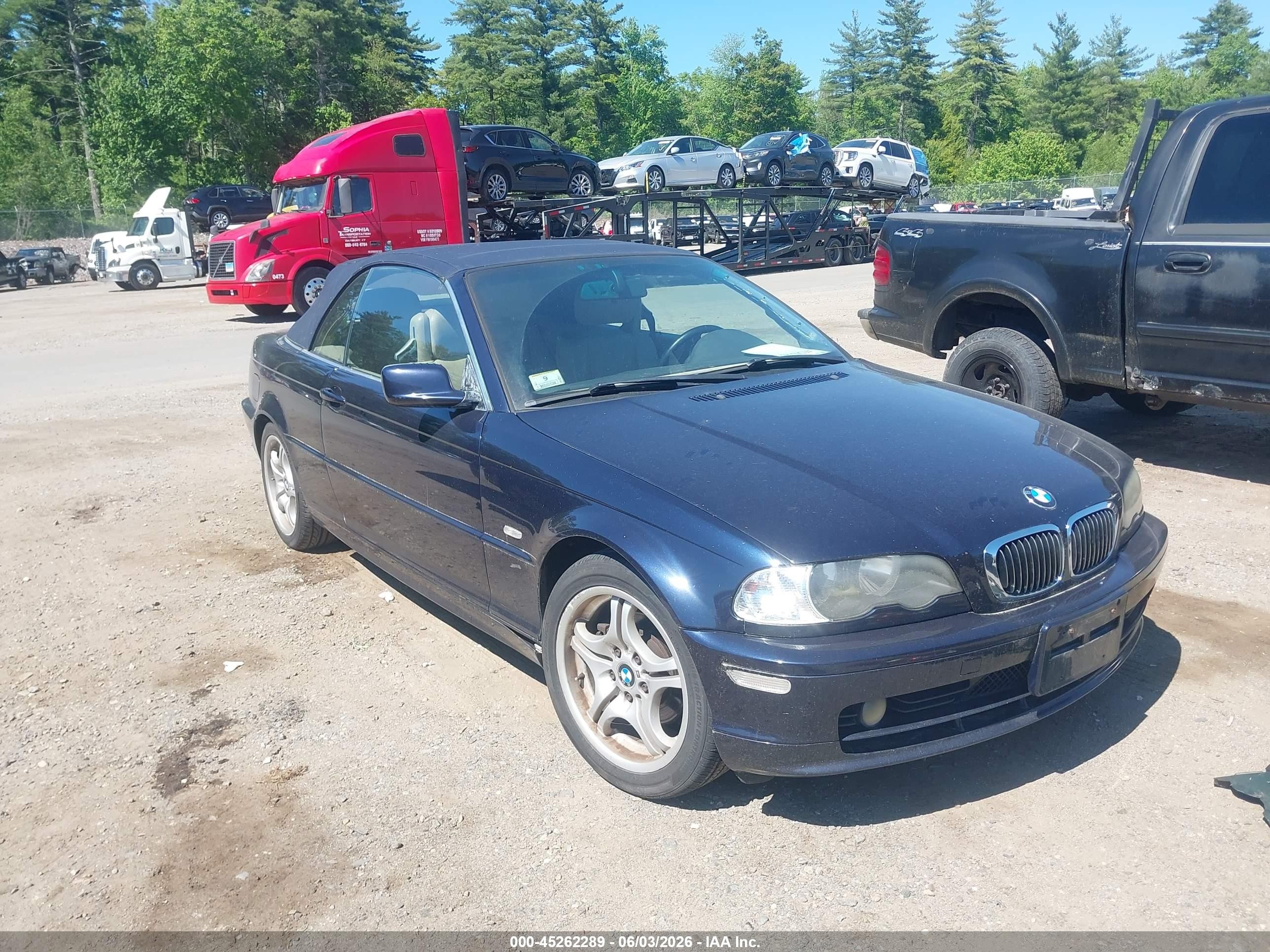 2001 Bmw 325ci   Blue vin: WBABS33471JY40921