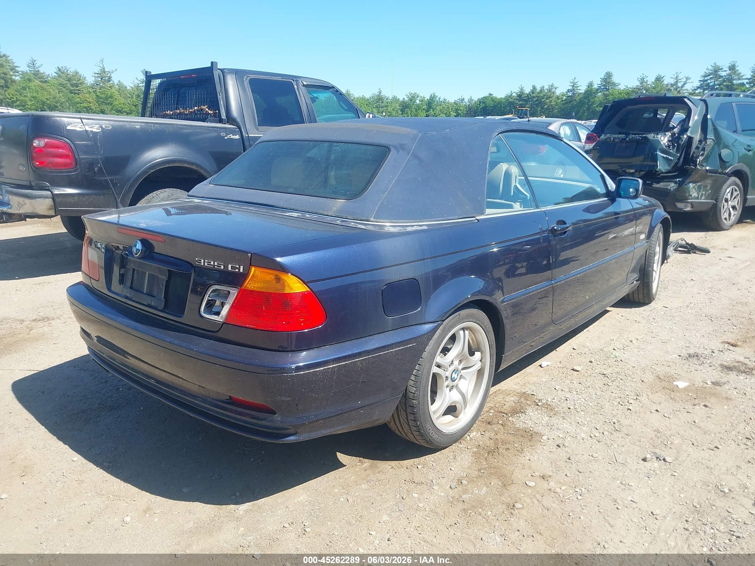 2001 Bmw 325ci   Blue vin: WBABS33471JY40921