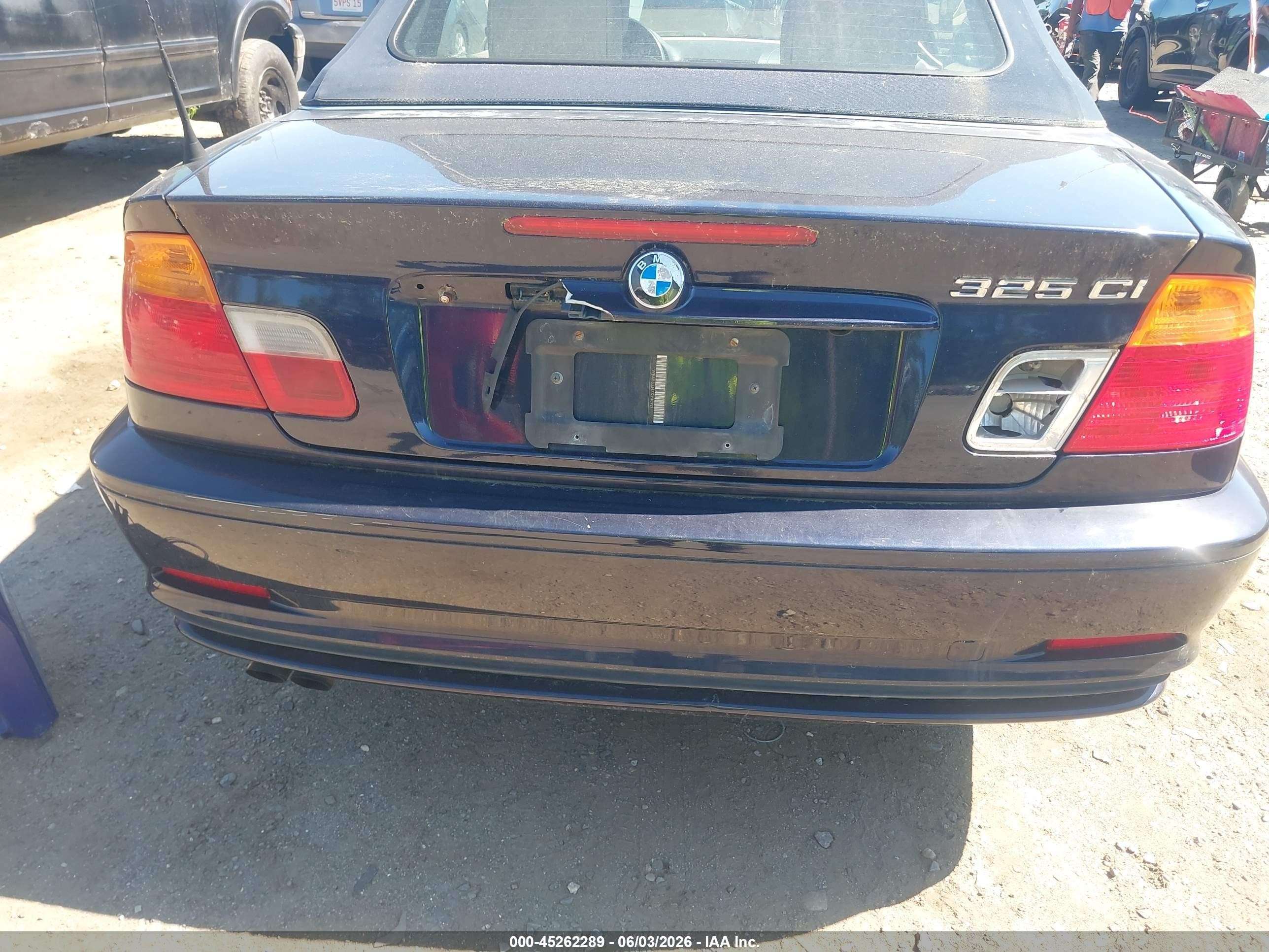 2001 Bmw 325ci   Blue vin: WBABS33471JY40921