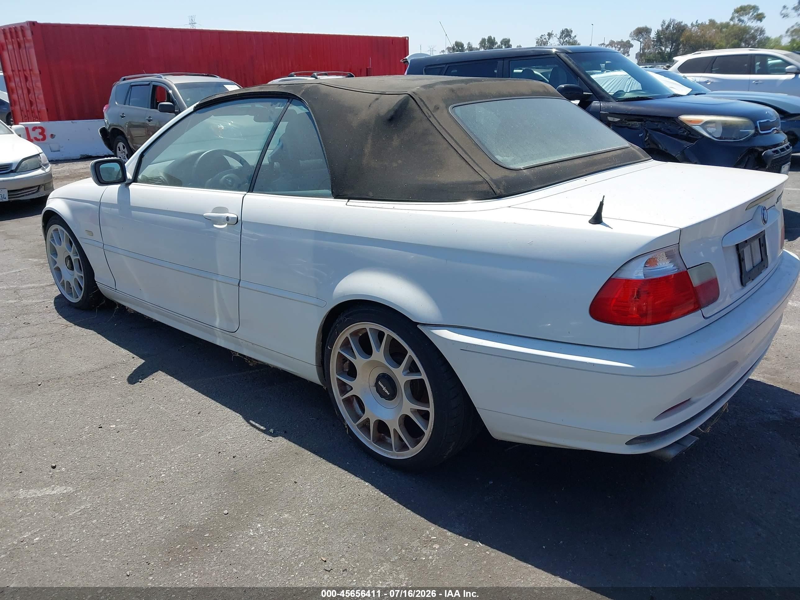 2002 Bmw 3 Series 325ci White vin: WBABS33472PG87653