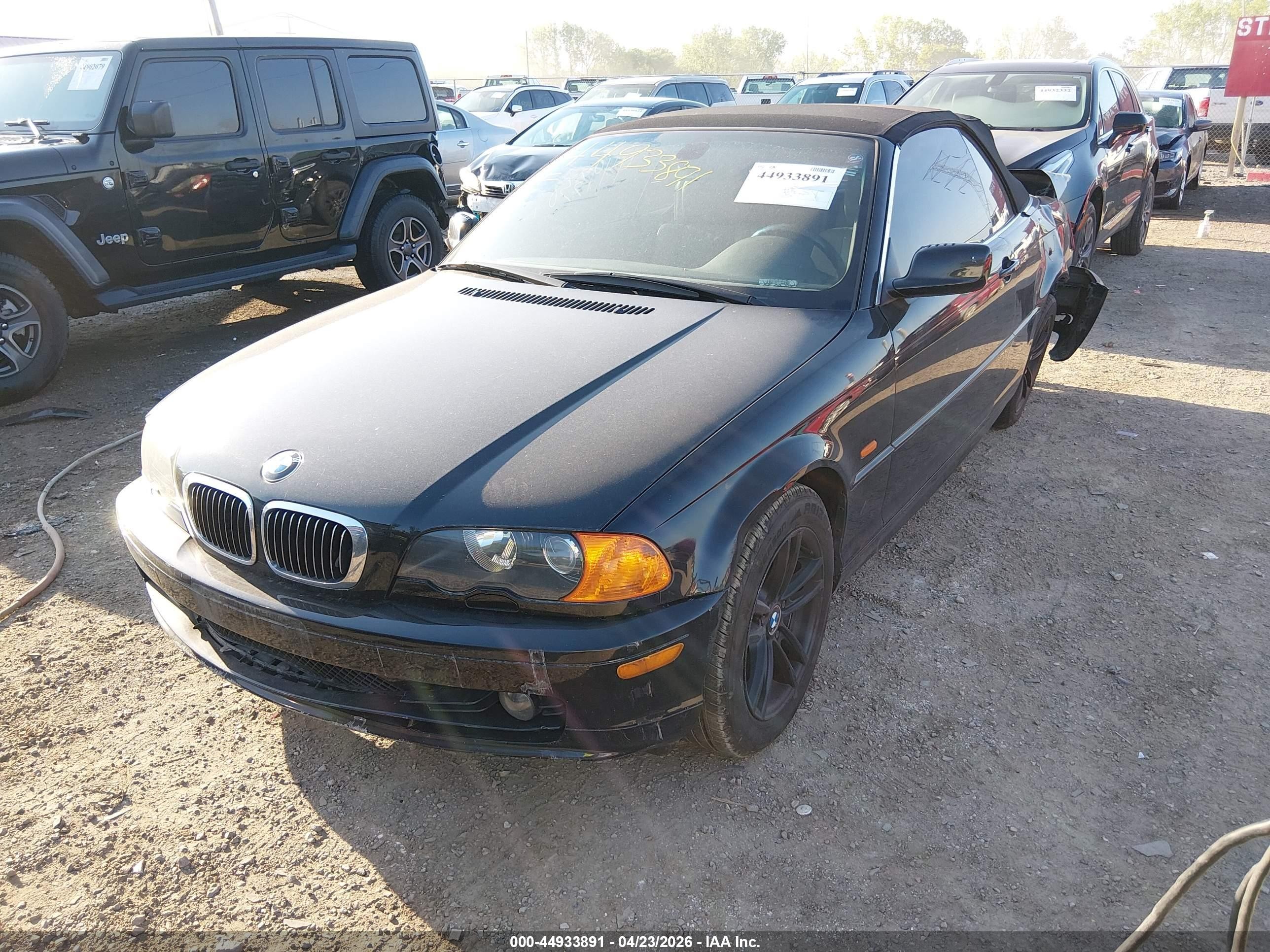 2003 Bmw 325ci   Black vin: WBABS33473PG89985
