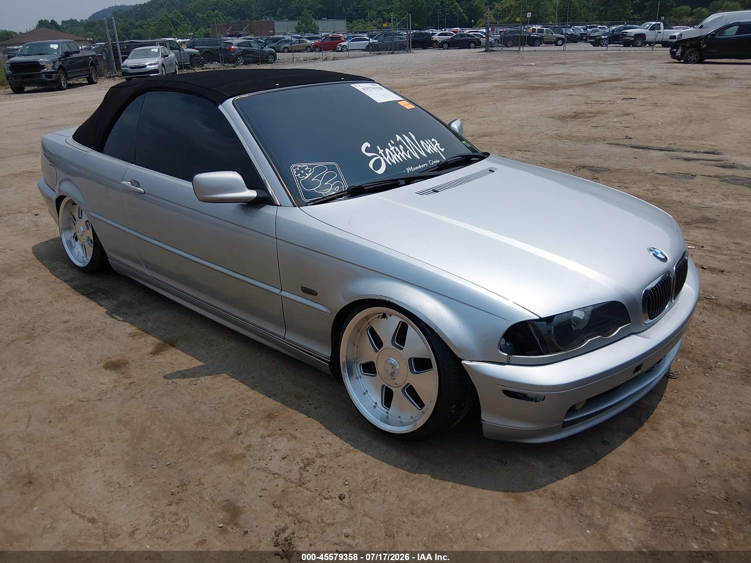 2001 Bmw 325ci   Silver vin: WBABS33481JY41737