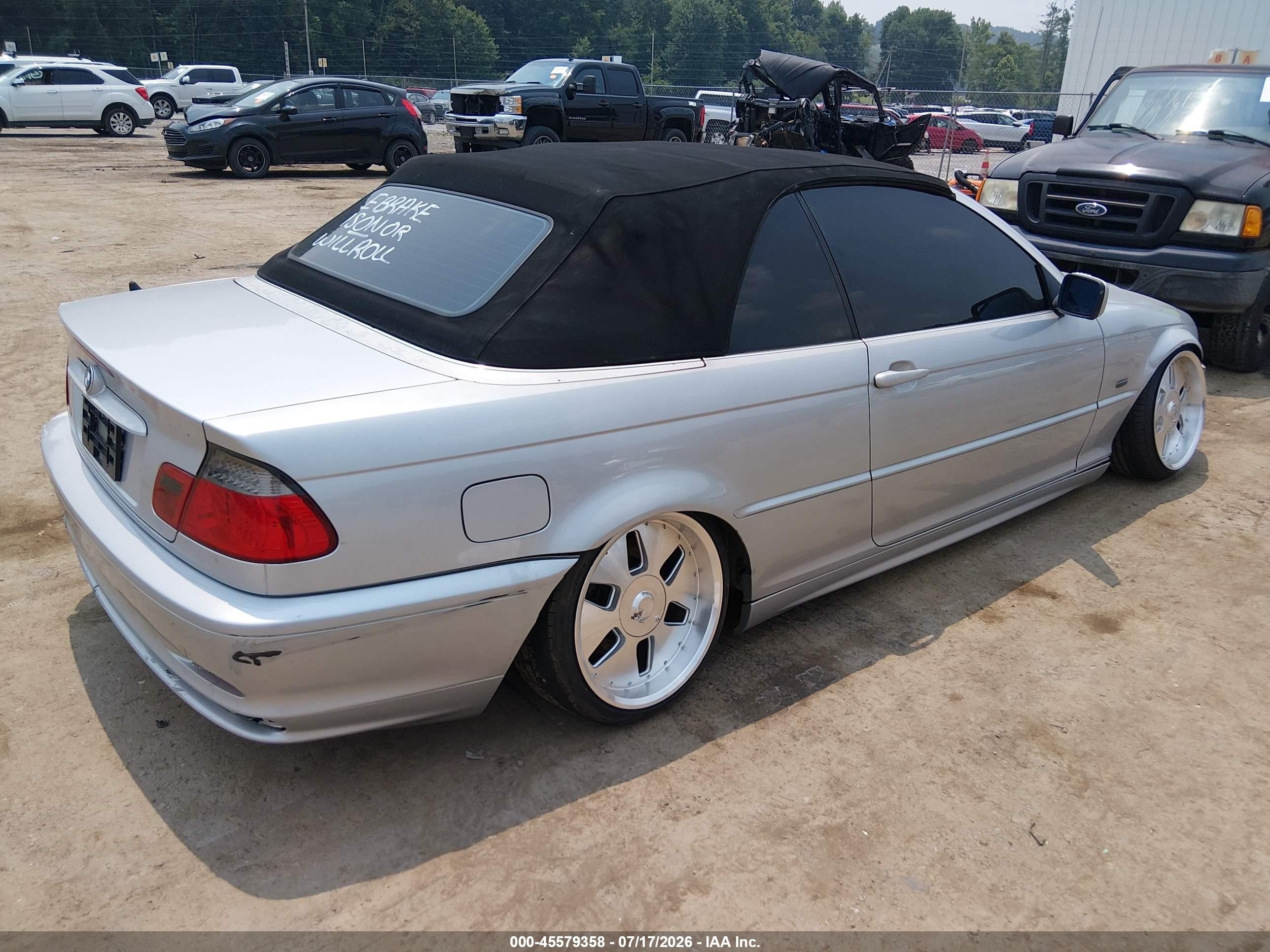 2001 Bmw 325ci   Silver vin: WBABS33481JY41737