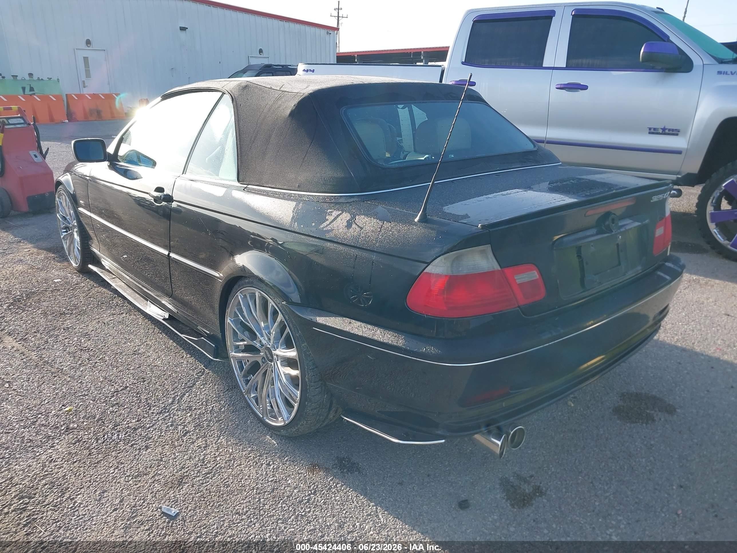 2002 Bmw 3 Series 325ci Black vin: WBABS33492PG83412