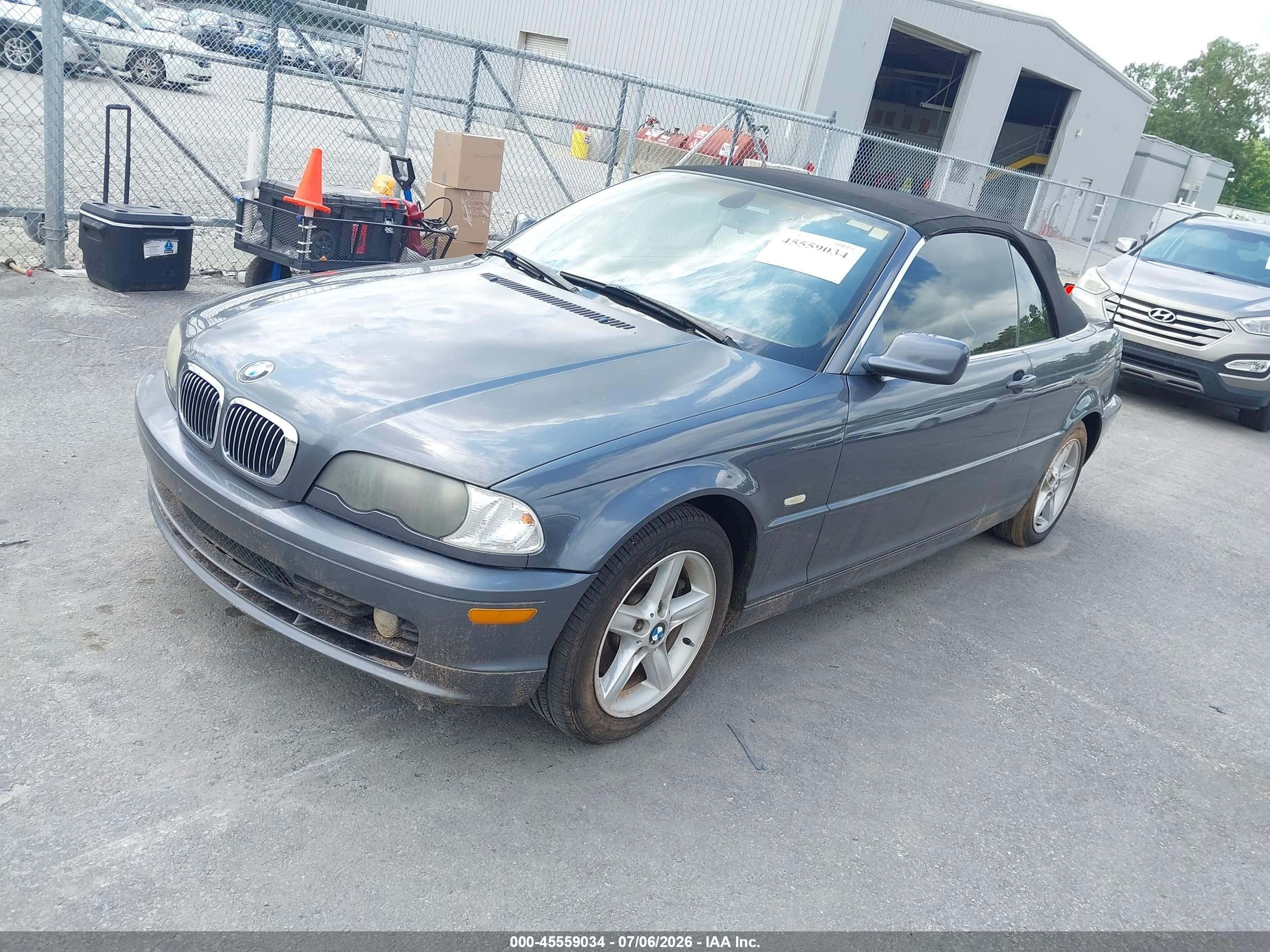 2003 Bmw 3 Series 325ci Gray vin: WBABS33493PG89633