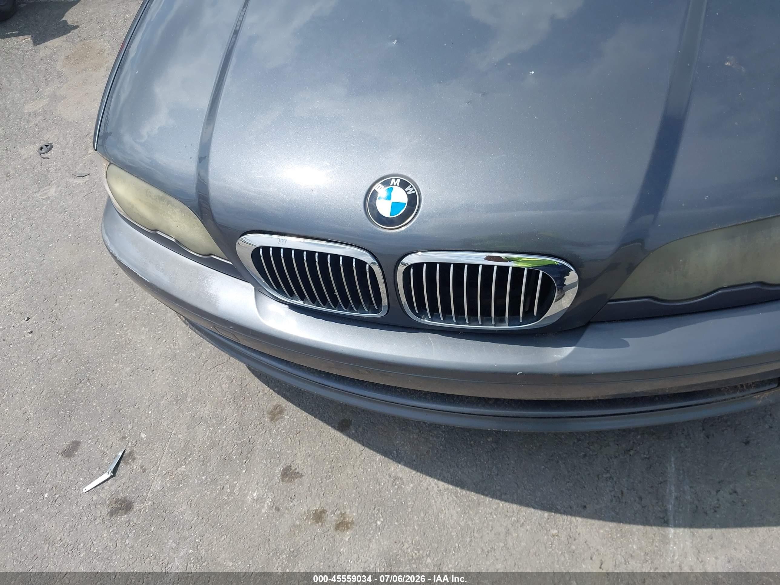 2003 Bmw 3 Series 325ci Gray vin: WBABS33493PG89633