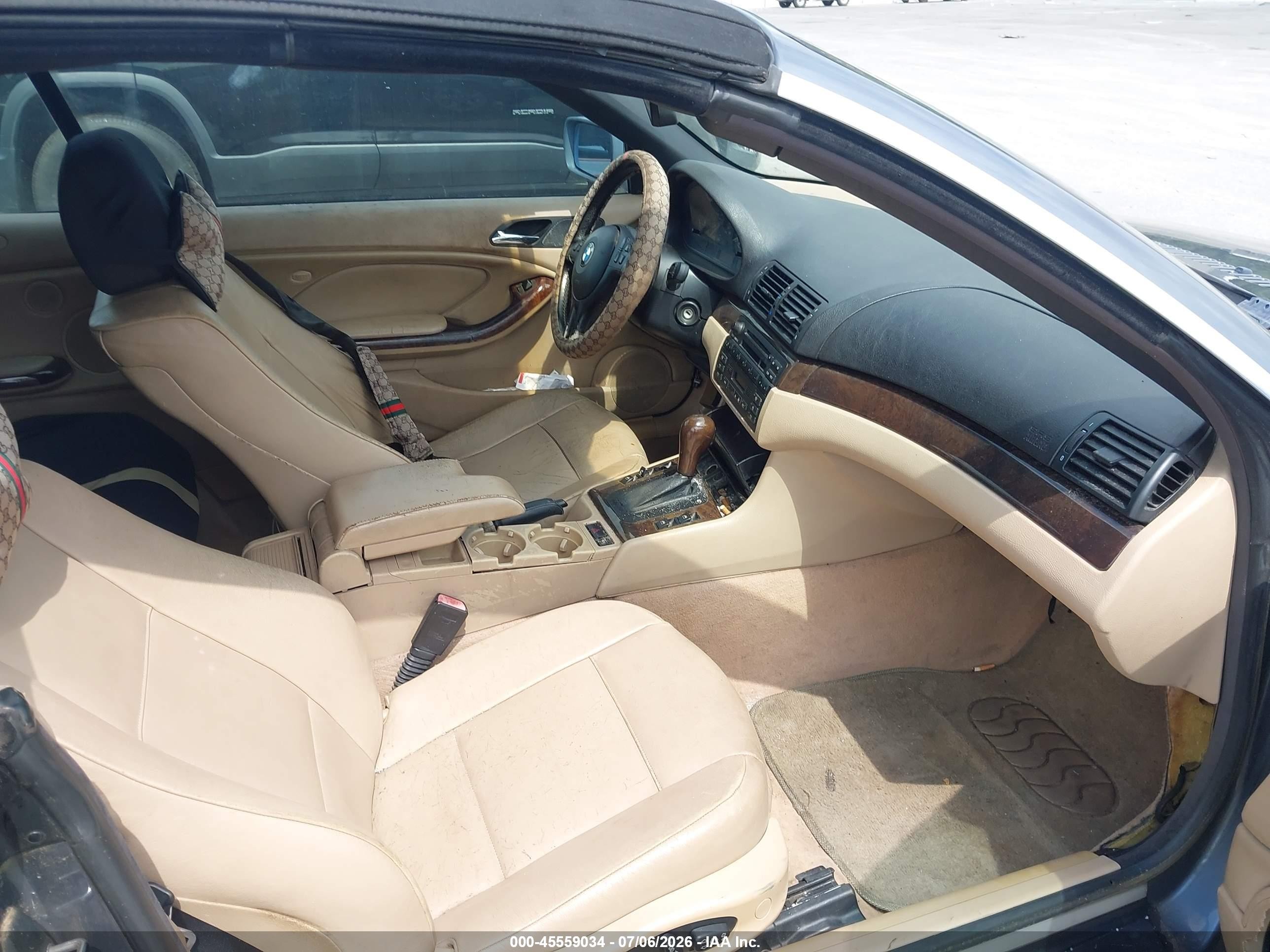2003 Bmw 3 Series 325ci Gray vin: WBABS33493PG89633