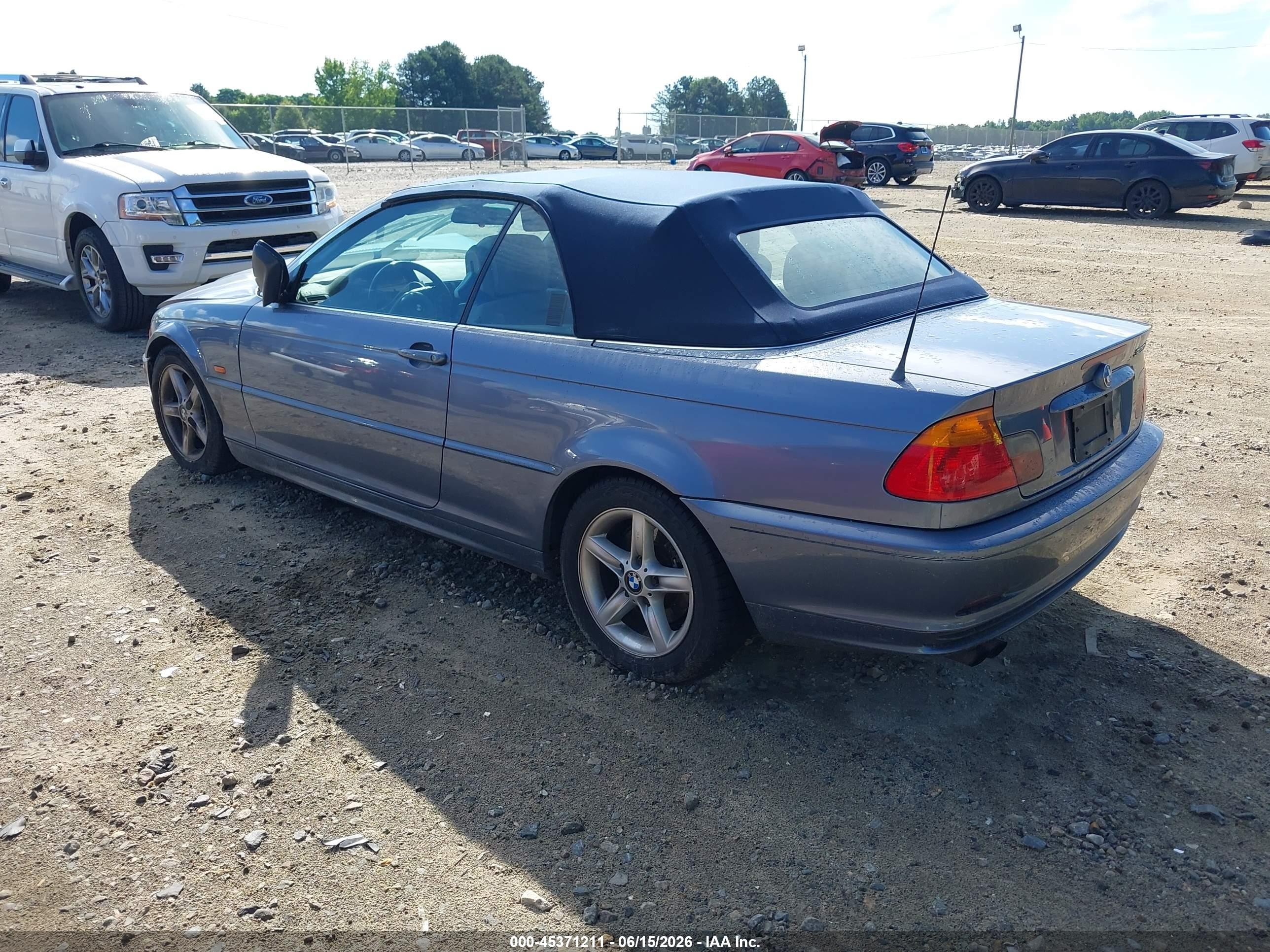 2003 Bmw 3 Series 325ci Blue vin: WBABS33493PG89938