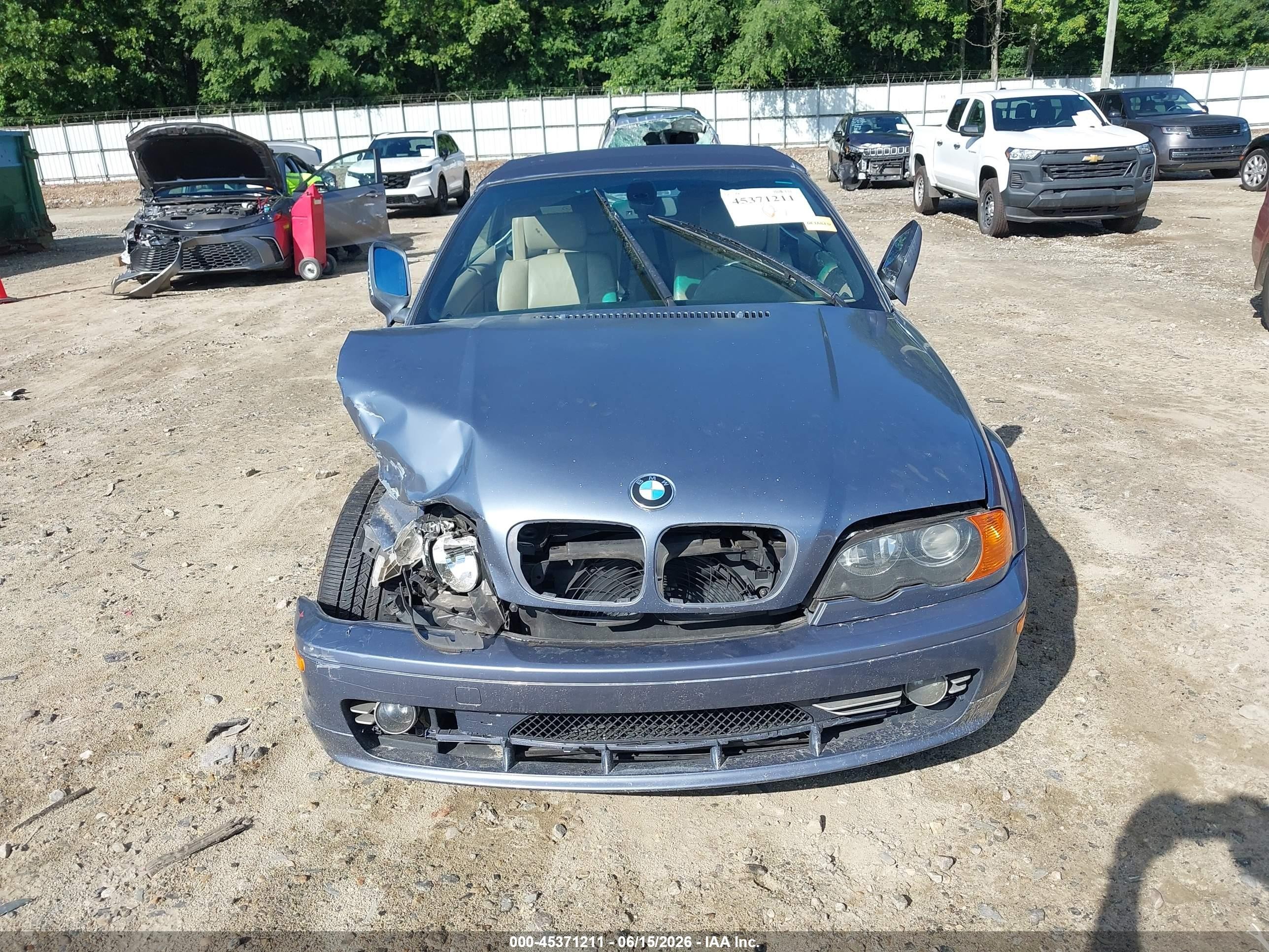2003 Bmw 3 Series 325ci Blue vin: WBABS33493PG89938