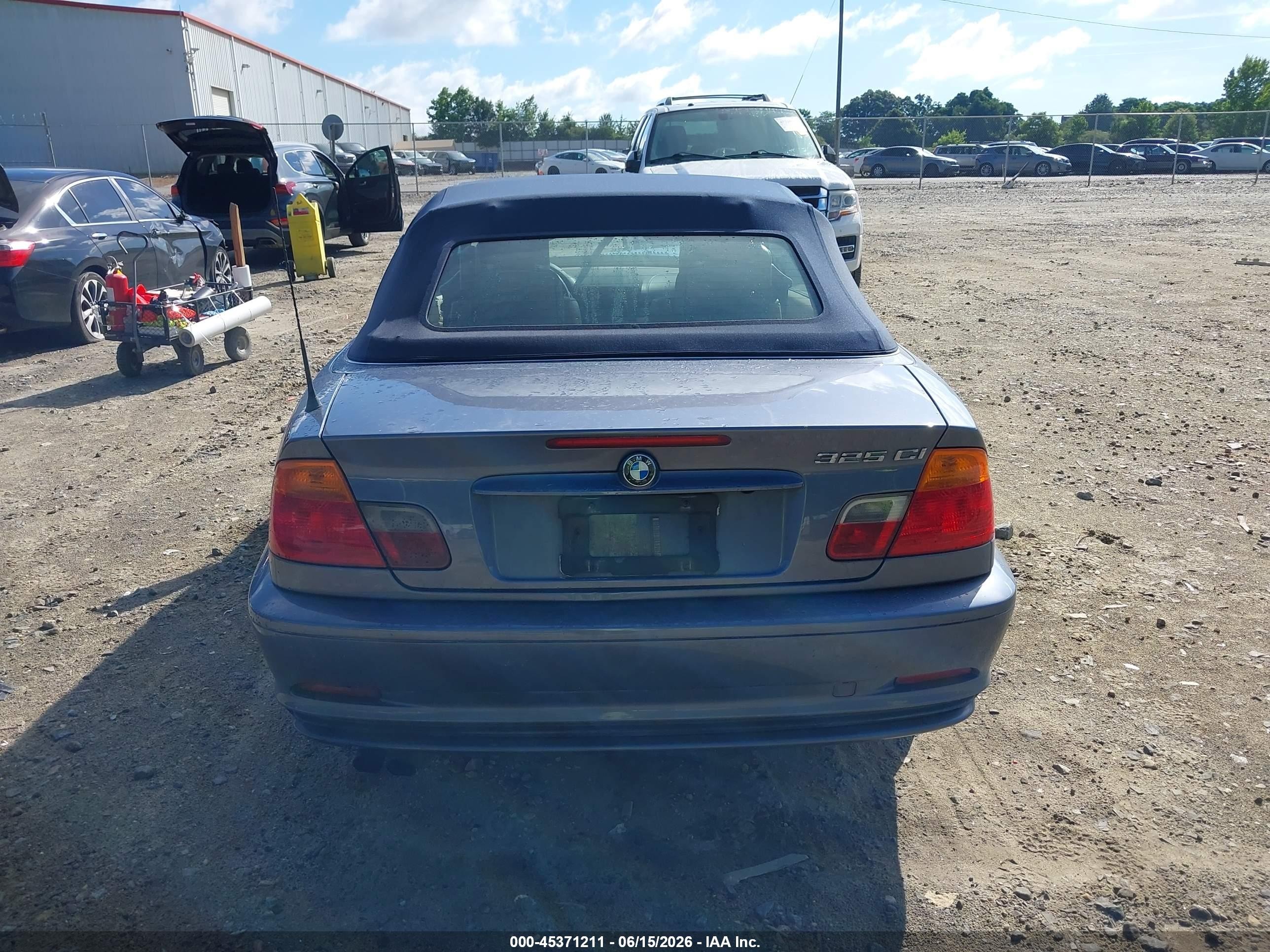 2003 Bmw 3 Series 325ci Blue vin: WBABS33493PG89938