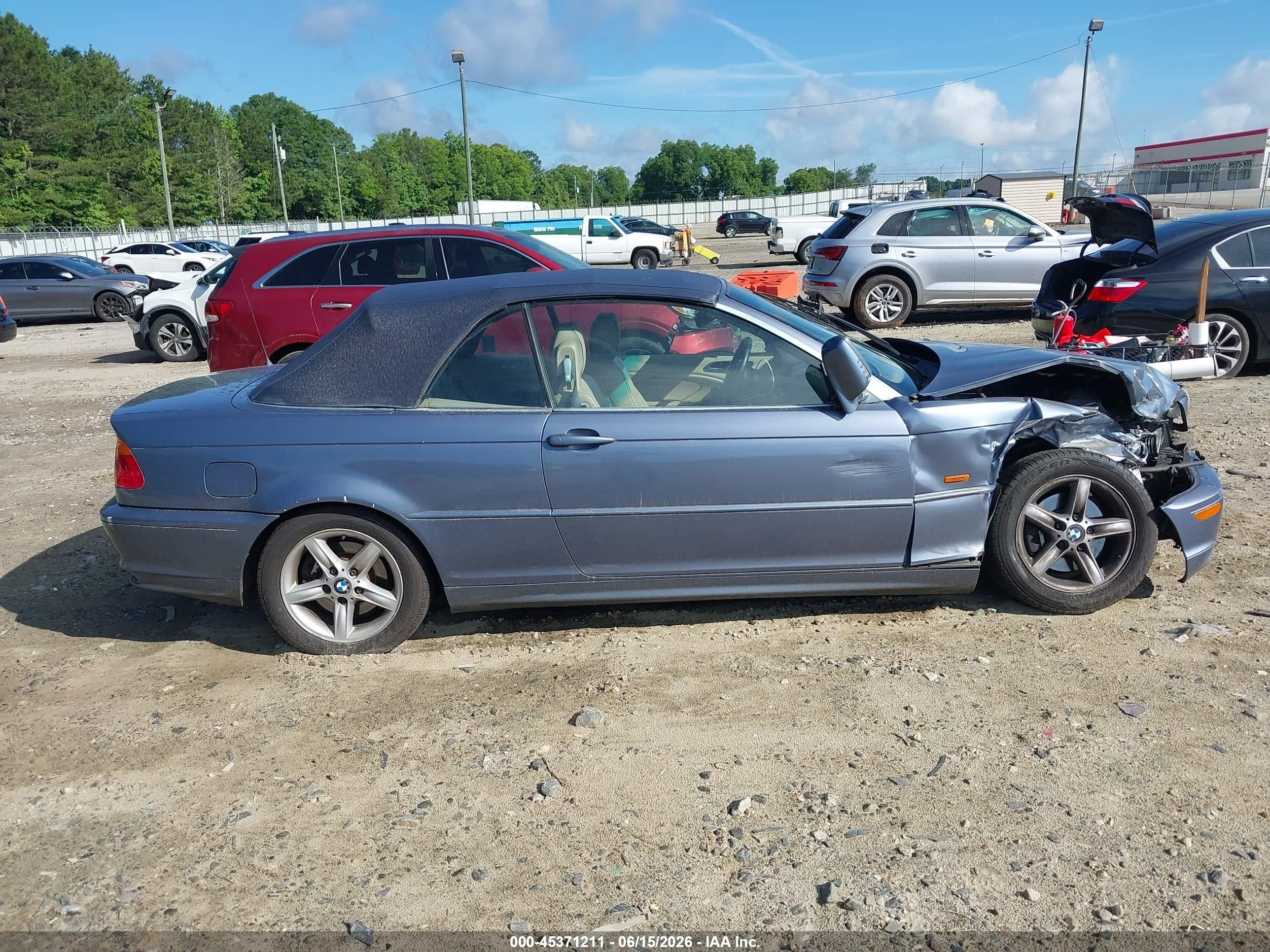2003 Bmw 3 Series 325ci Blue vin: WBABS33493PG89938