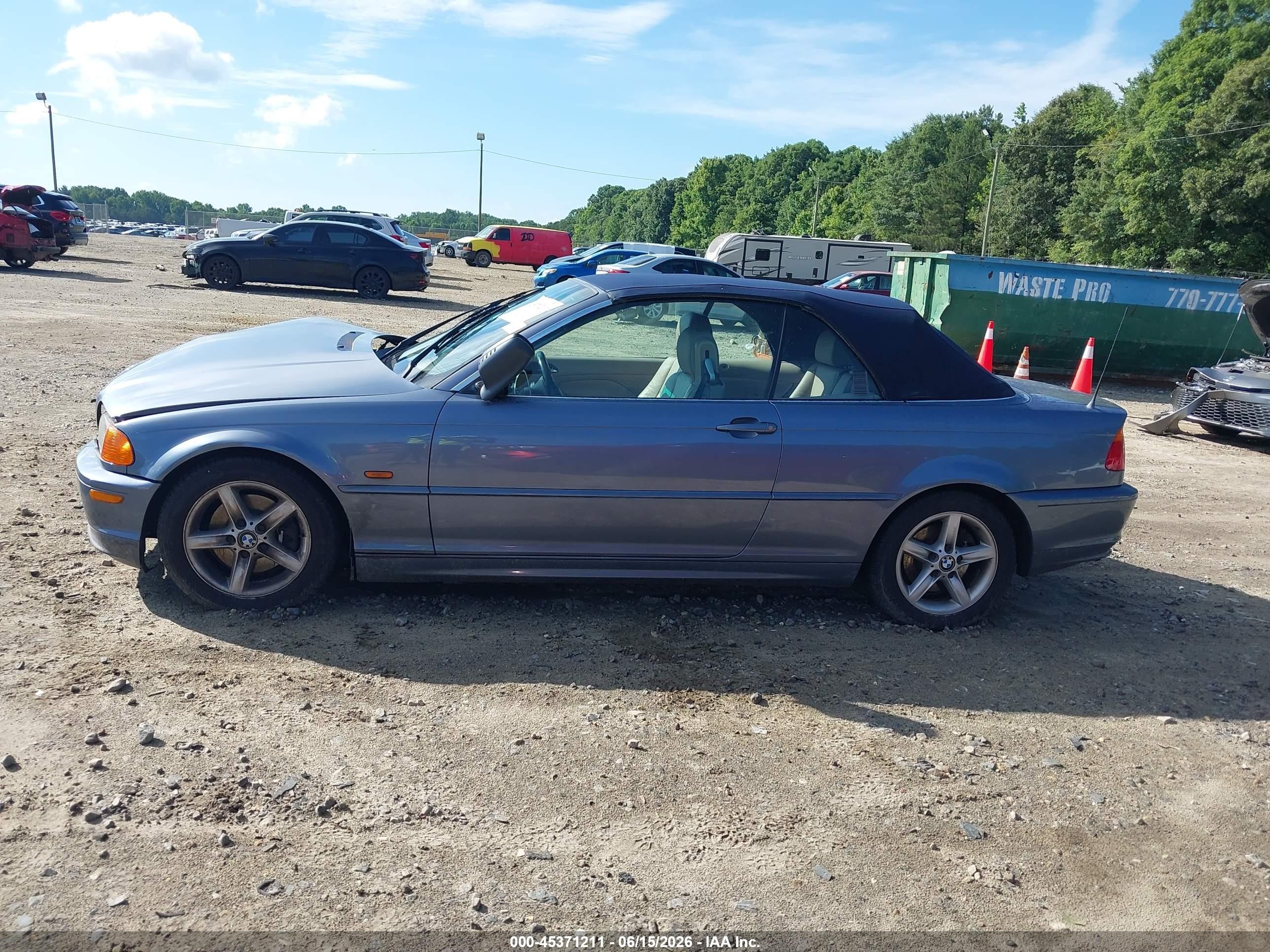 2003 Bmw 3 Series 325ci Blue vin: WBABS33493PG89938