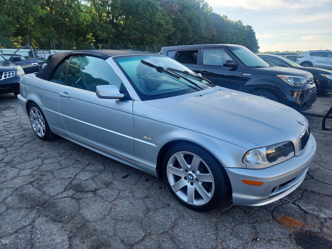 2003 Bmw 325 Ci Silver vin: WBABS33493PG90720