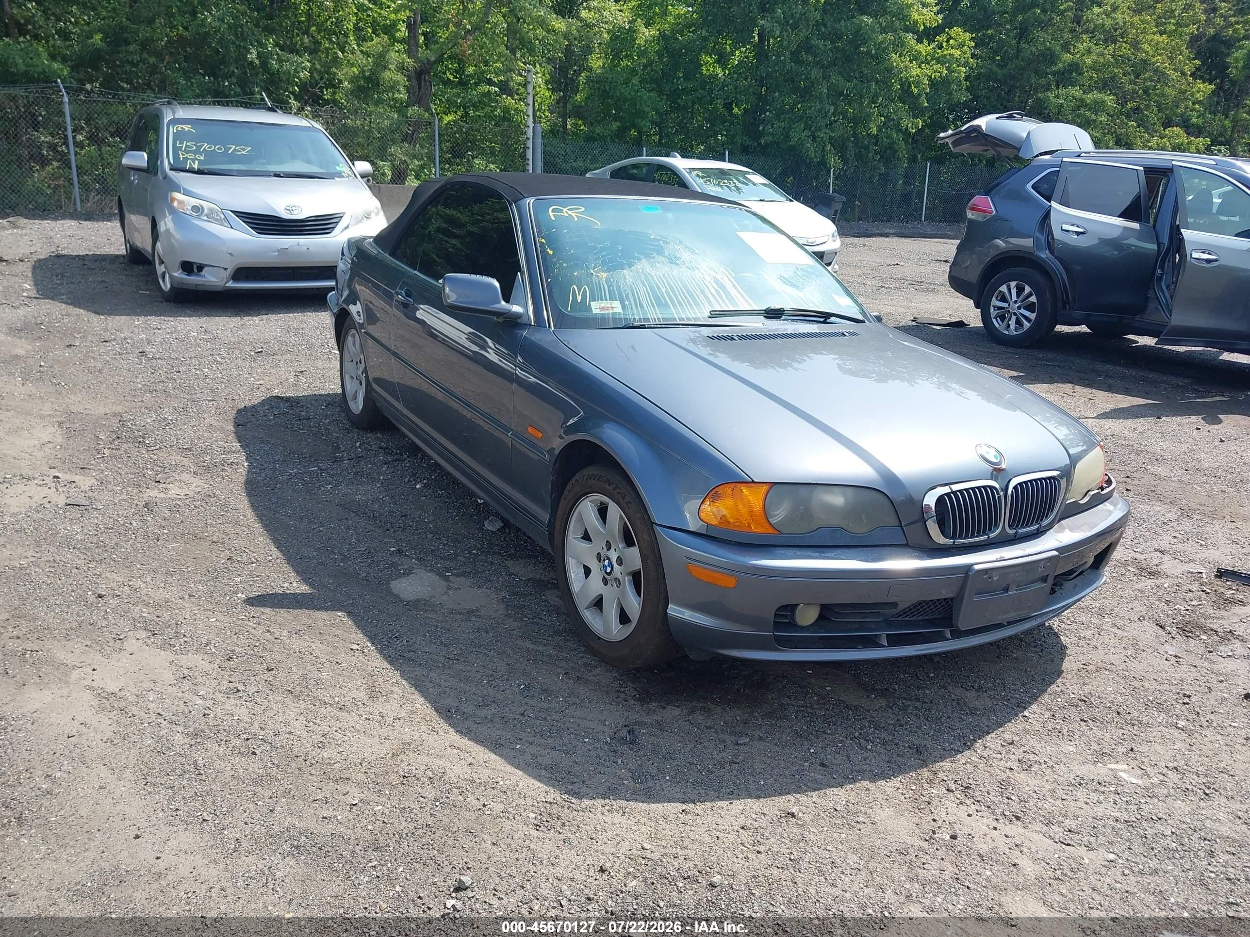 2001 Bmw 325ci   Blue vin: WBABS334X1JY41481