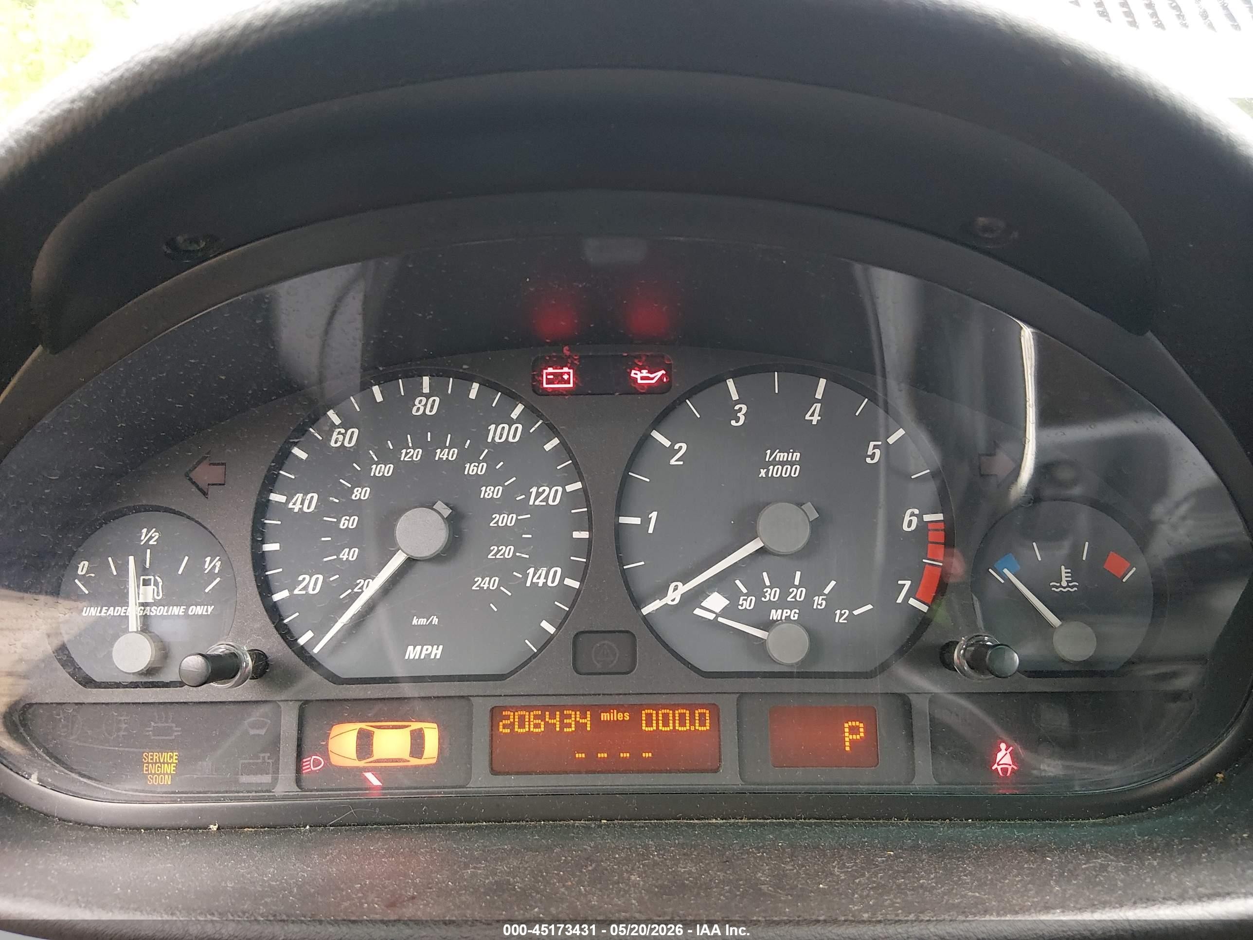 2001 Bmw 325ci   Blue vin: WBABS334X1JY52268